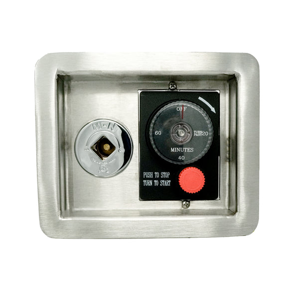 GAS TIMER WITH E-STOP AND KEY VALVE – RECESSED PANEL