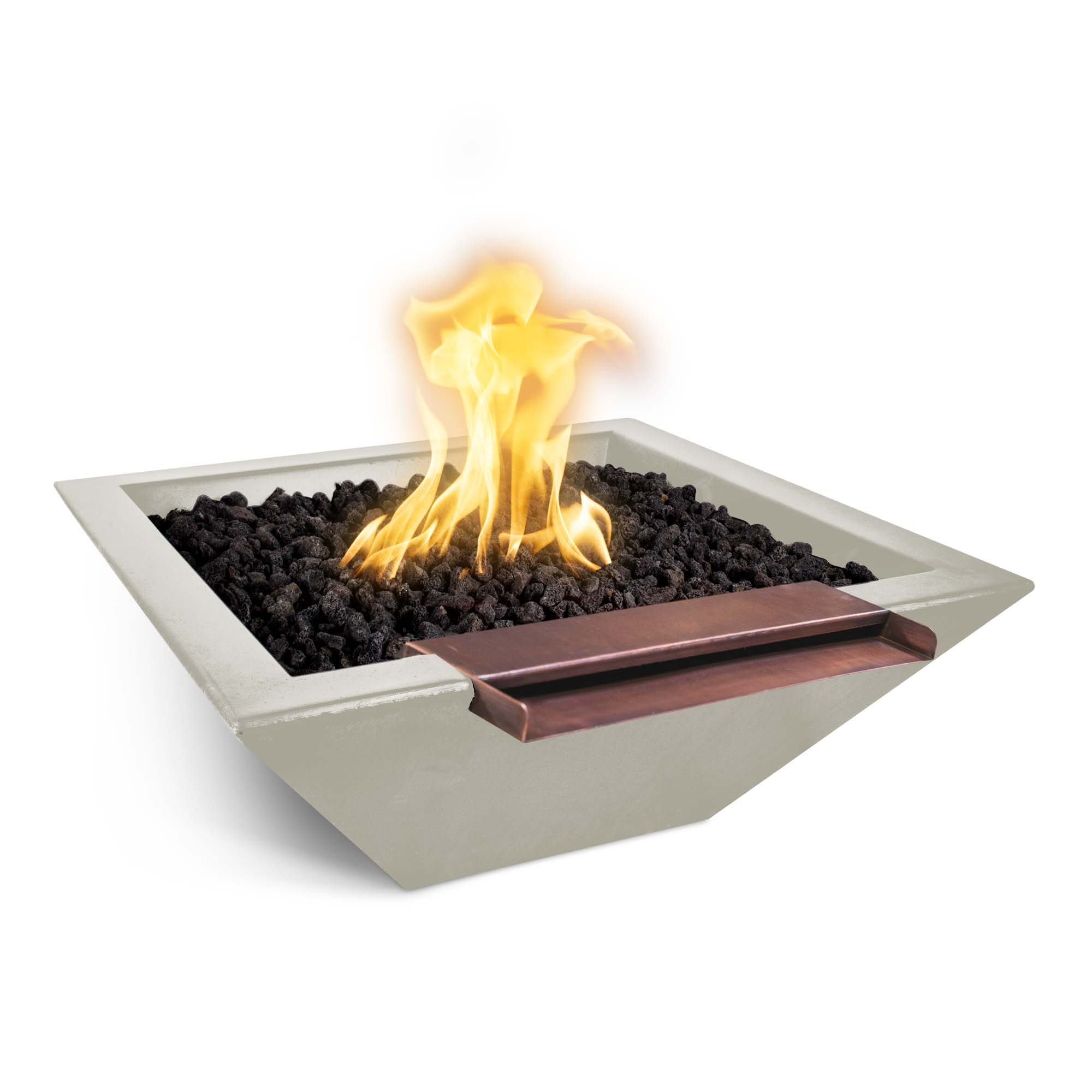 MAYA FIRE & WATER BOWL WIDE SPILL GFRC CONCRETE