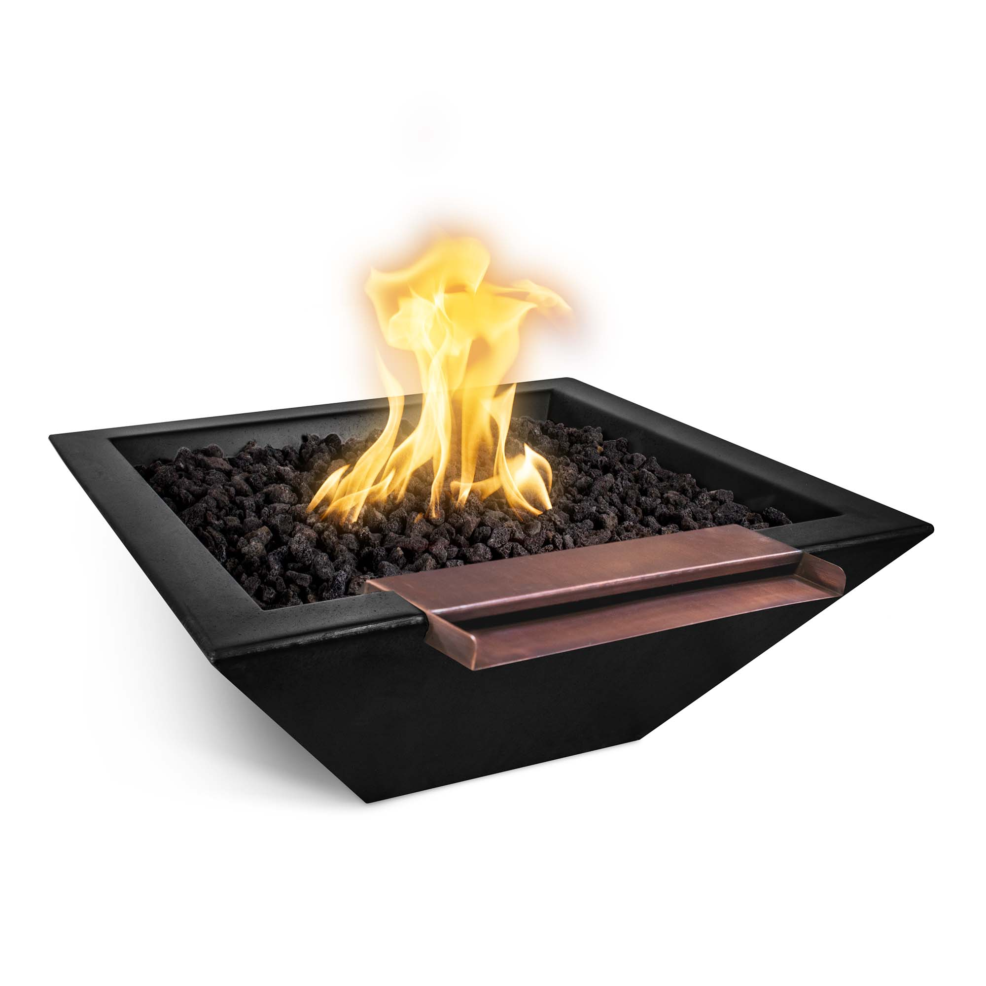 MAYA FIRE & WATER BOWL WIDE SPILL GFRC CONCRETE