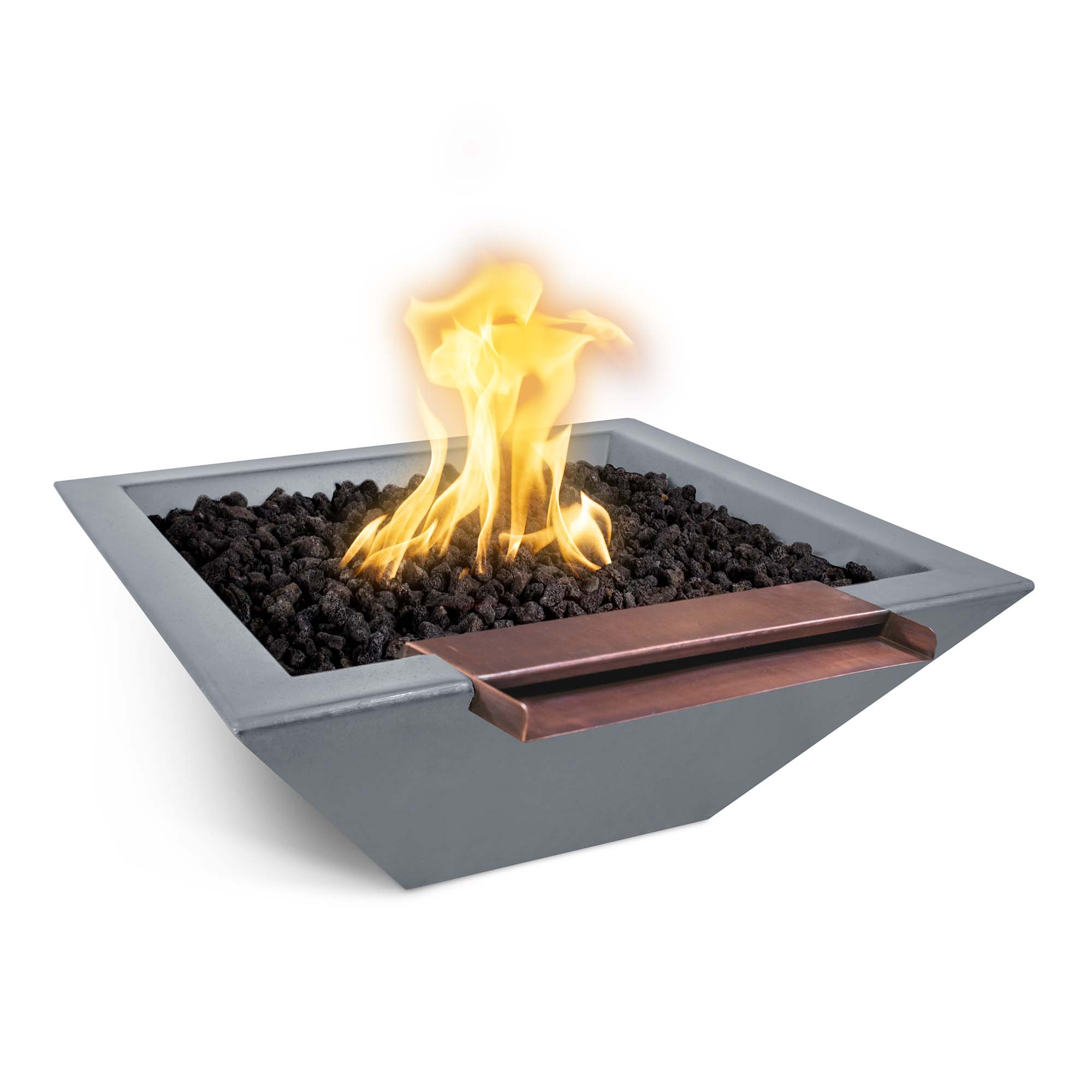 MAYA FIRE & WATER BOWL WIDE SPILL GFRC CONCRETE