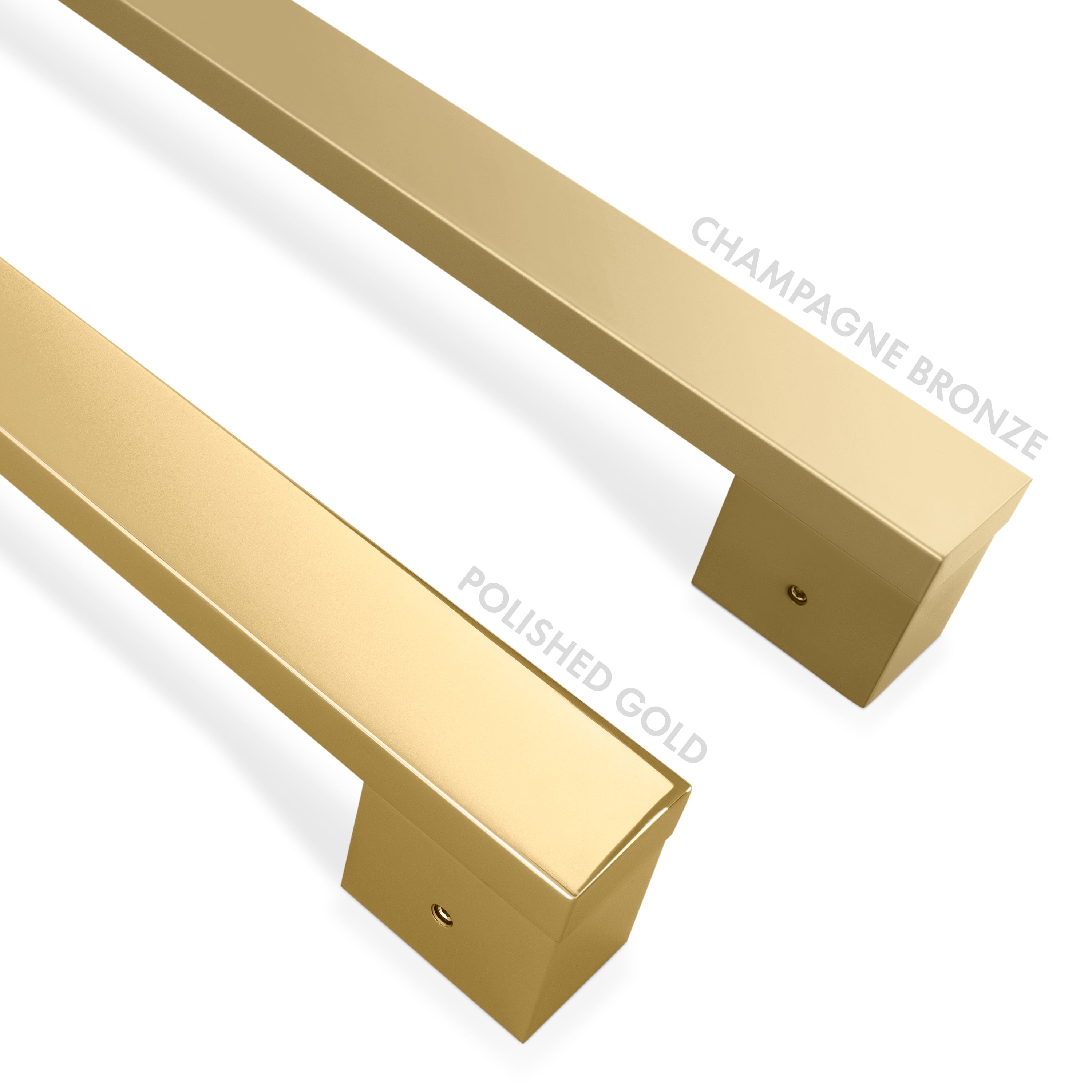 ZLINE Polished Gold Autograph Edition Square Handles for Freestanding Refrigerators (RFMHZ-F-36-G)