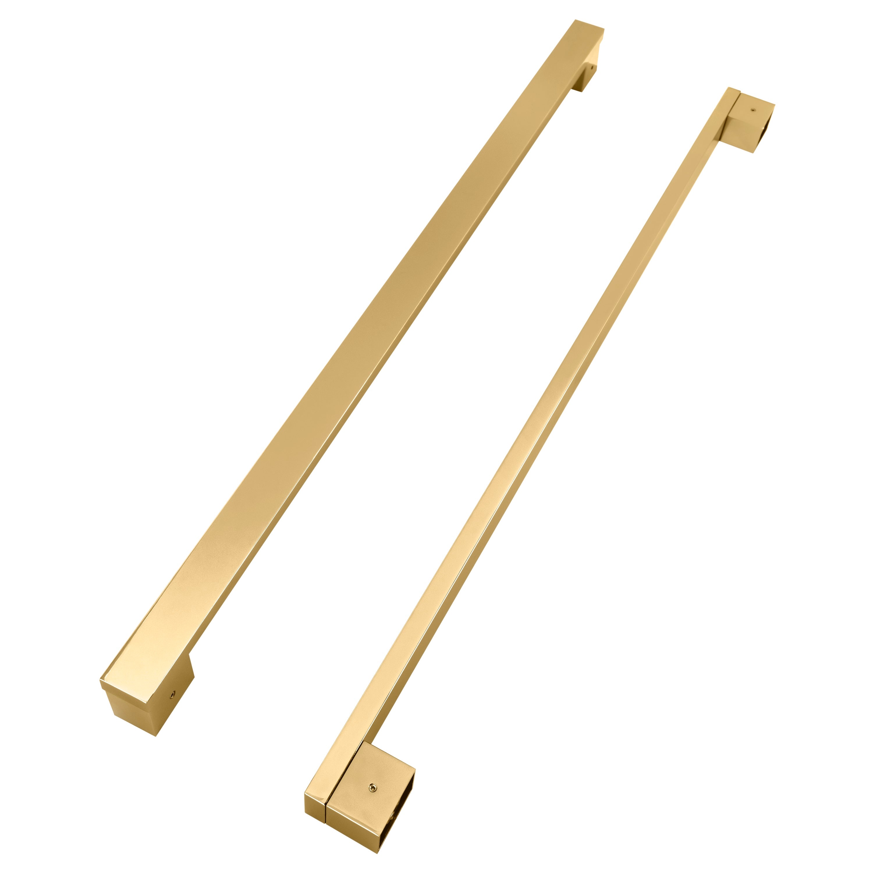 ZLINE Polished Gold Autograph Edition Square Handles for Freestanding Refrigerators (RFMHZ-F-36-G)