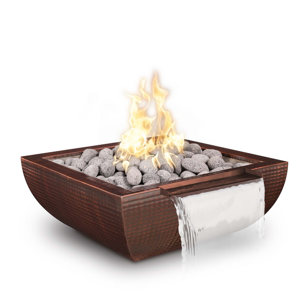 AVALON FIRE & WATER BOWL WIDE SPILL – HAMMERED PATINA COPPER & STAINLESS STEEL