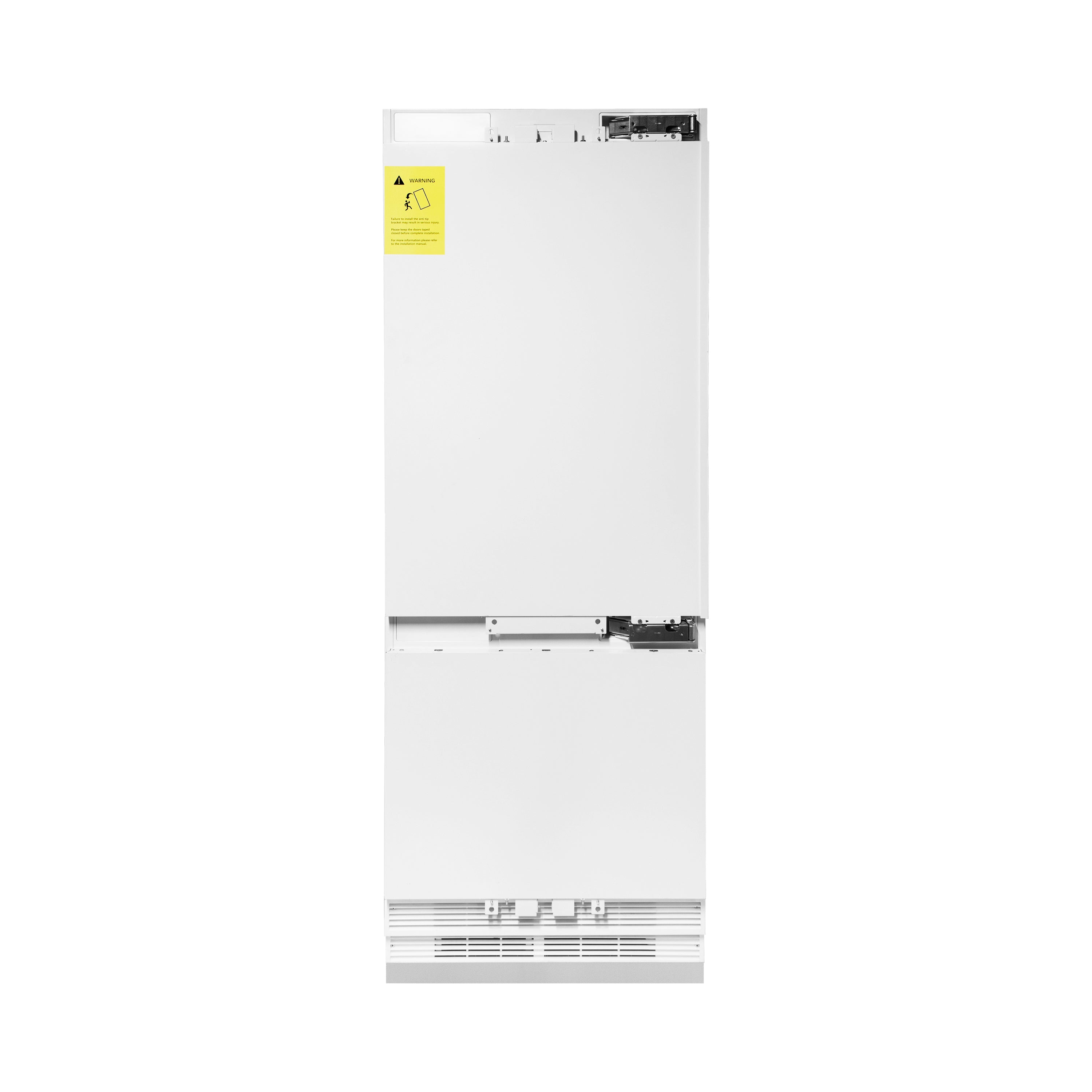 ZLINE Autograph Edition 30 in. 16.1 cu. ft. Panel Ready Built-in 2-Door Bottom Freezer Refrigerator with Internal Water and Ice Dispenser with Champagne Bronze Handles (RBIVZ-30-CB)