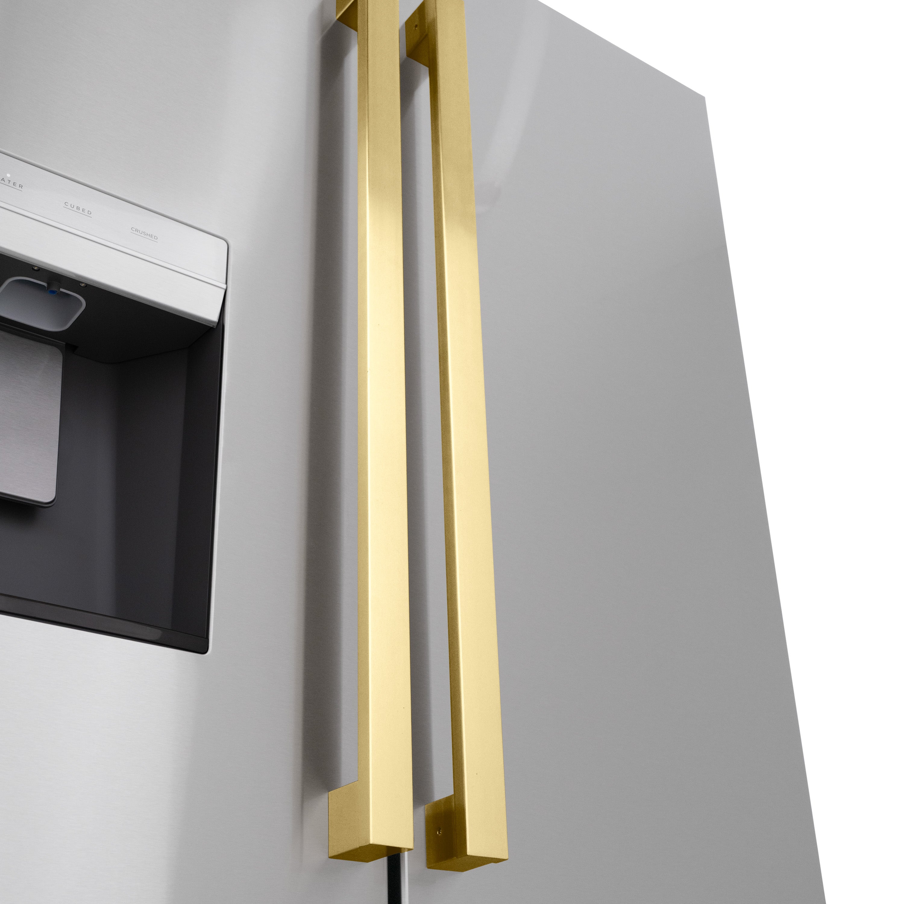 ZLINE Polished Gold Autograph Edition Square Handles for Freestanding Refrigerators (RFMHZ-F-36-G)