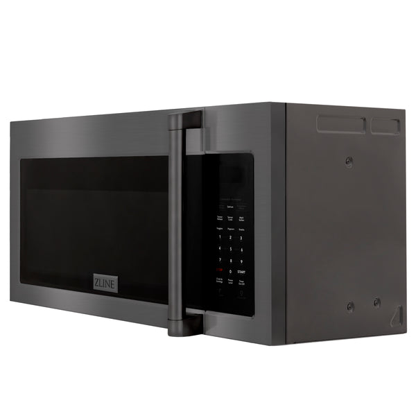 ZLINE Kitchen Package with Black Stainless Steel Refrigeration, 30" Dual Fuel Range and 30" Traditional Over the Range Microwave (3KPR-RABOTRH30)