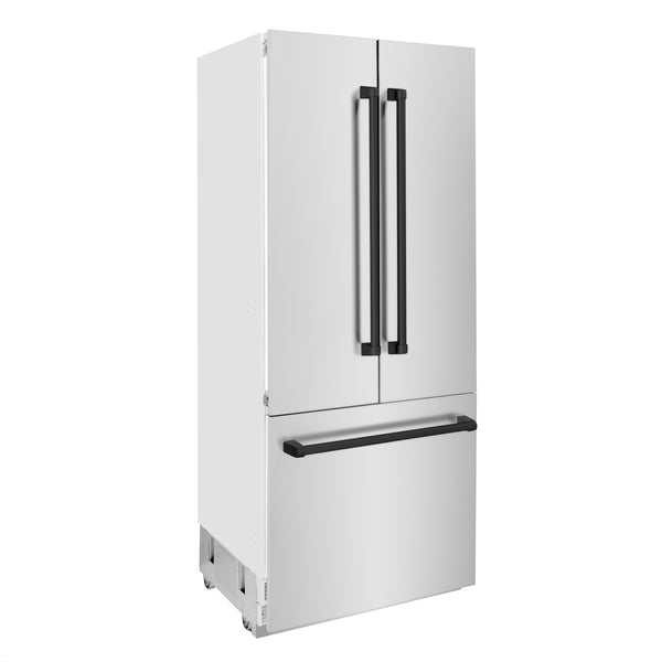 ZLINE 36" Autograph Edition 19.6 cu. ft. Built-in 2-Door Bottom Freezer Refrigerator with Internal Water and Ice Dispenser in Stainless Steel with Accents (RBIVZ-304-36)