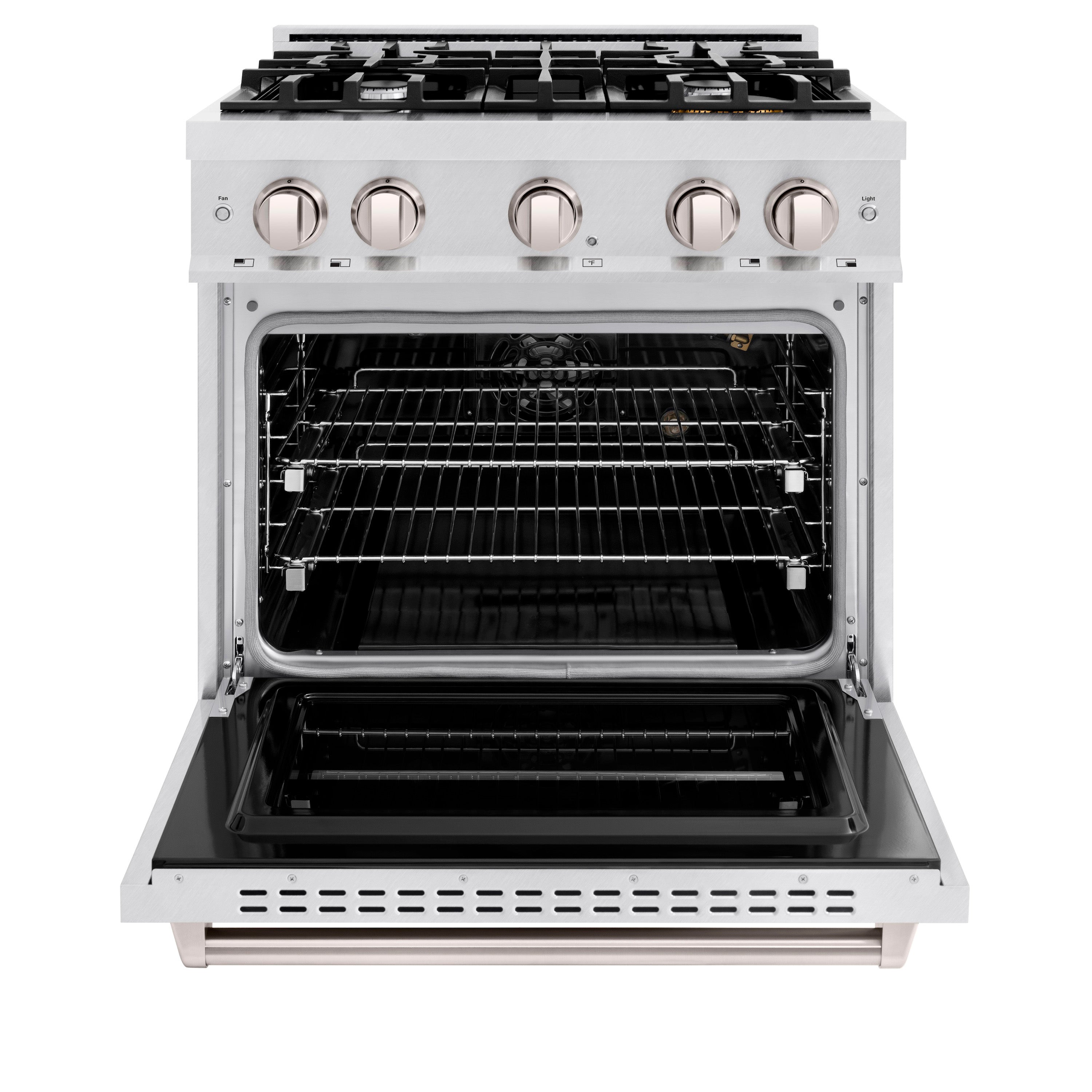 ZLINE 30 in. 4.2 cu. ft. Classic Gas Range with 4 Burner Cooktop and Convection Gas Oven in DuraSnow® Stainless Steel (CGRS-30)