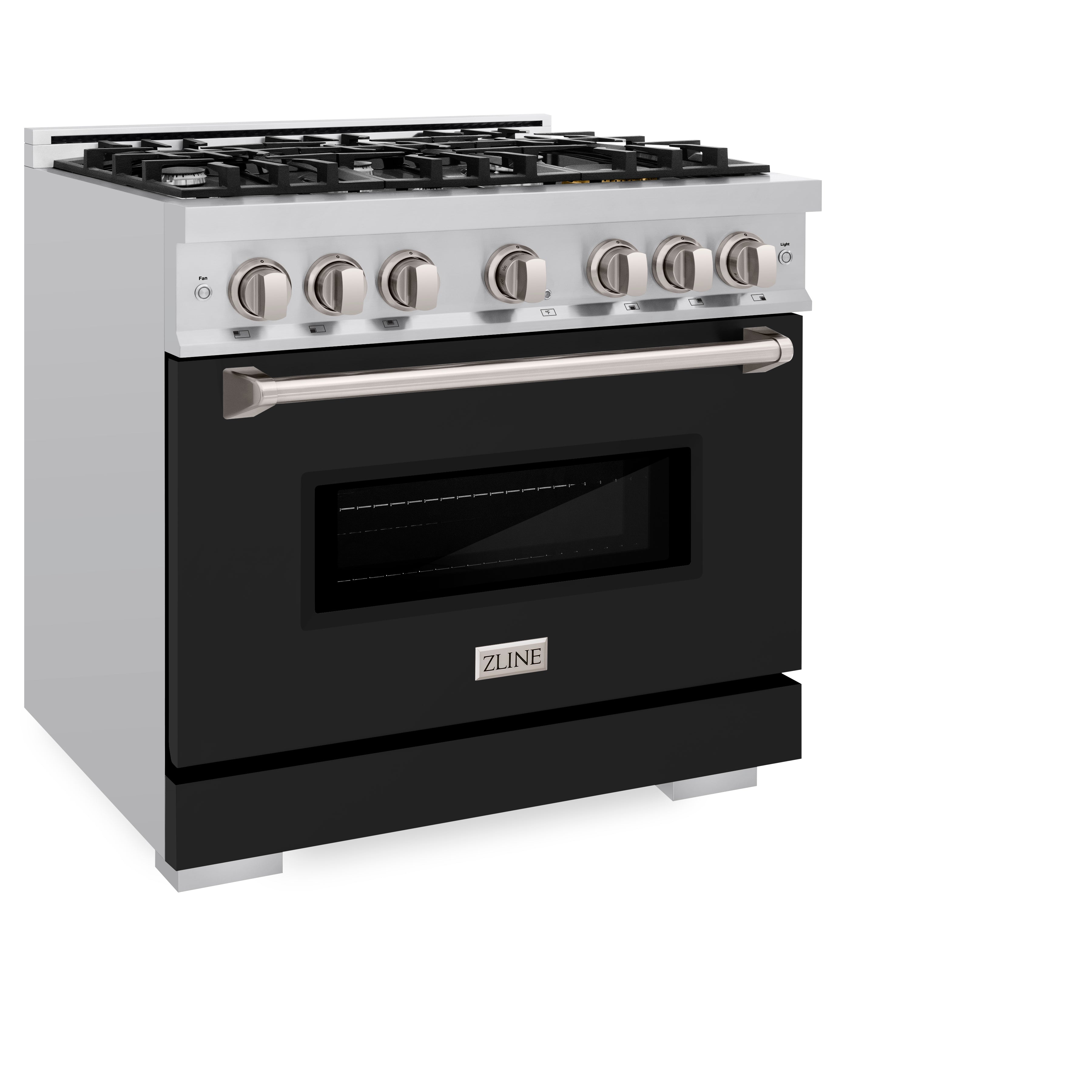 ZLINE 36 in. 5.2 cu. ft. Classic Dual Fuel Range with 6 Burner Gas Cooktop and Electric Convection Oven in DuraSnow® Stainless Steel (CDRS-36)