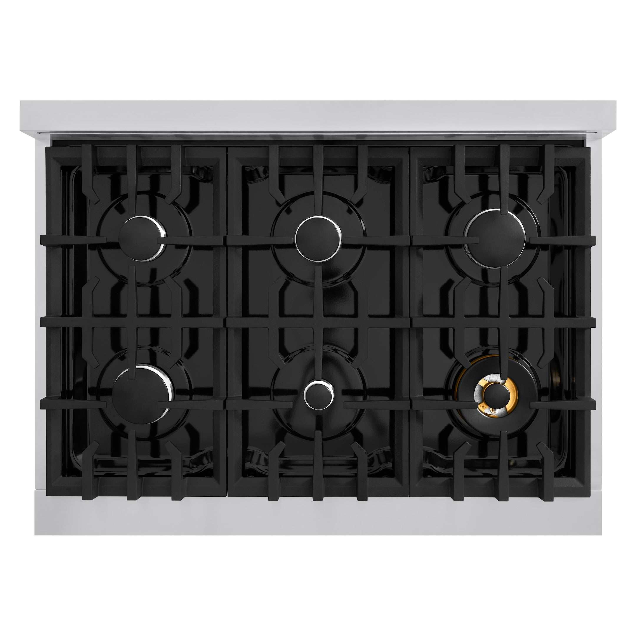 ZLINE 36 in. 5.2 cu. ft. Classic Dual Fuel Range with 6 Burner Gas Cooktop and Electric Convection Oven in DuraSnow® Stainless Steel (CDRS-36)