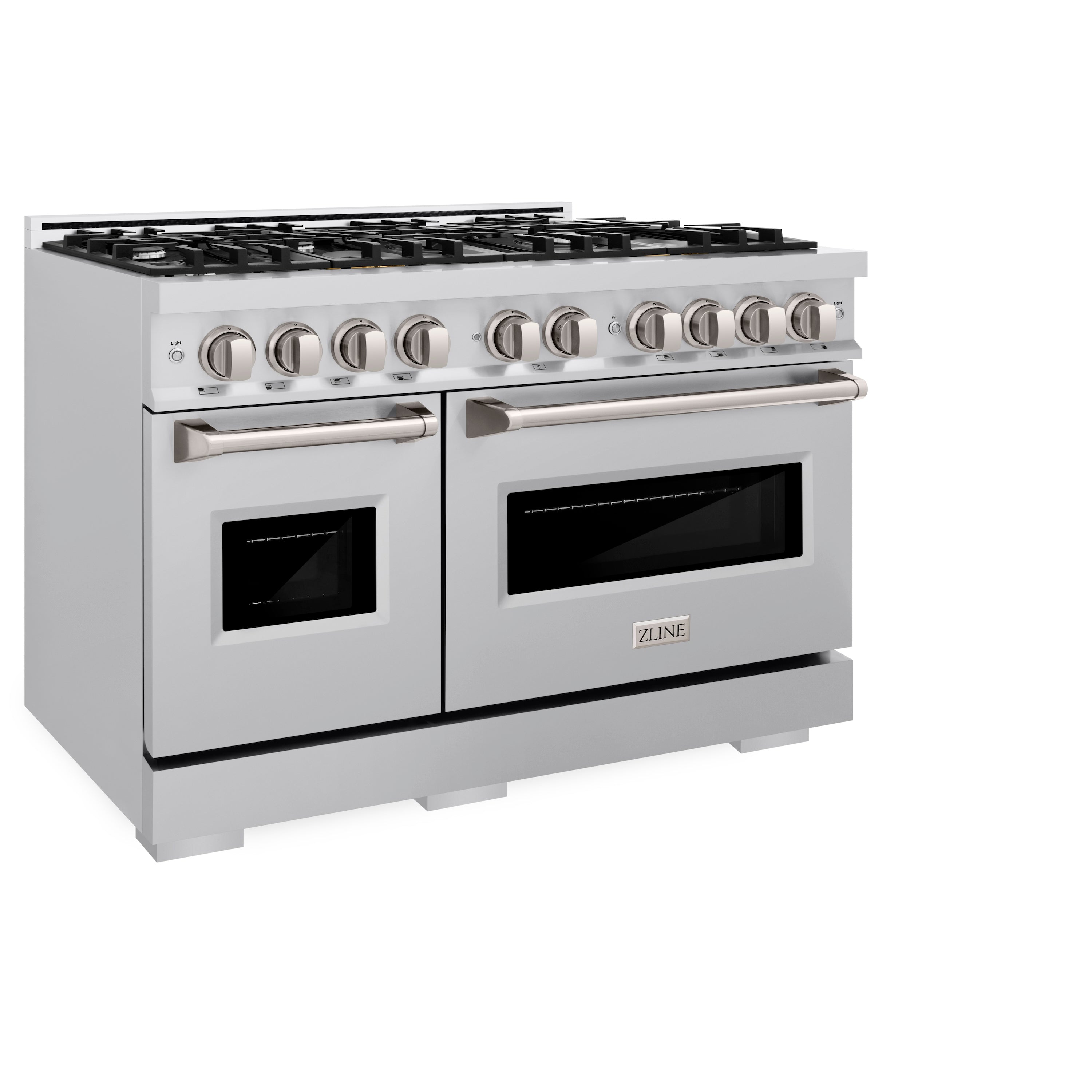 ZLINE 48 in. 6.7 cu. ft. Classic Double Oven Dual Fuel Range with 8 Burner Gas Cooktop in Stainless Steel (CDR48)