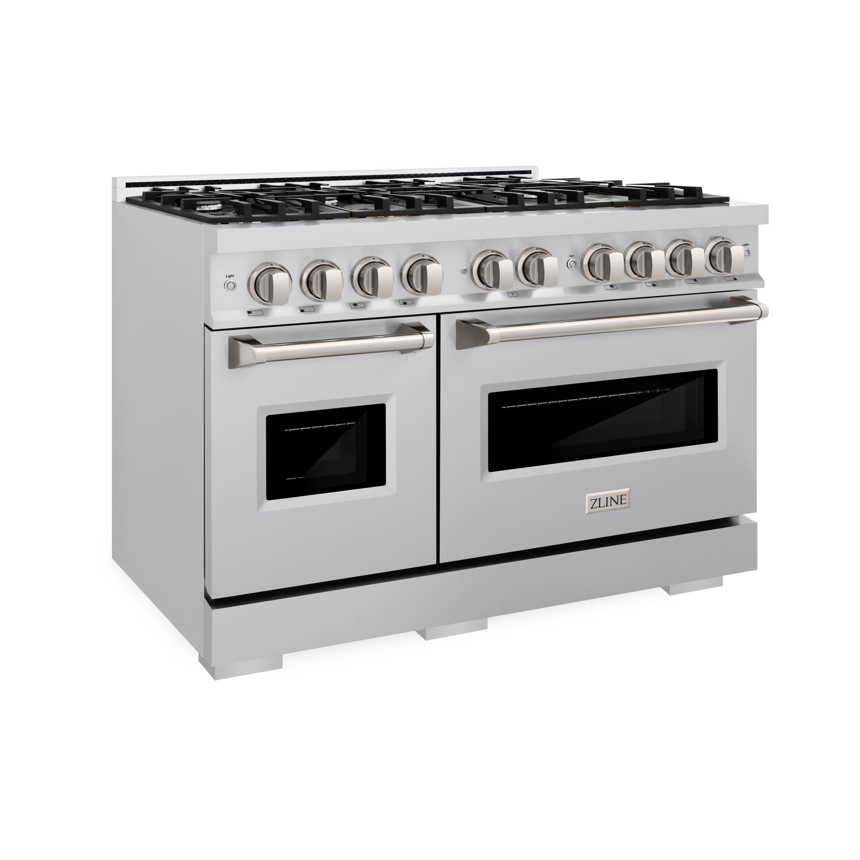 ZLINE 48 in. 6.7 cu. ft. Classic Double Oven Gas Range with 8 Burner Cooktop in Stainless Steel (CGR48)