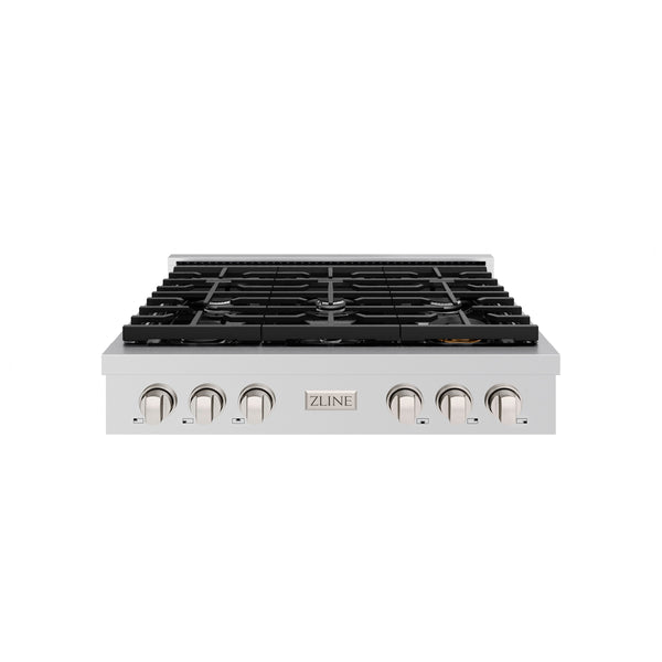 ZLINE 36 in. Paramount Gas Rangetop with 6 Burners and Porcelain Cooktop in Stainless Steel (SRT36)