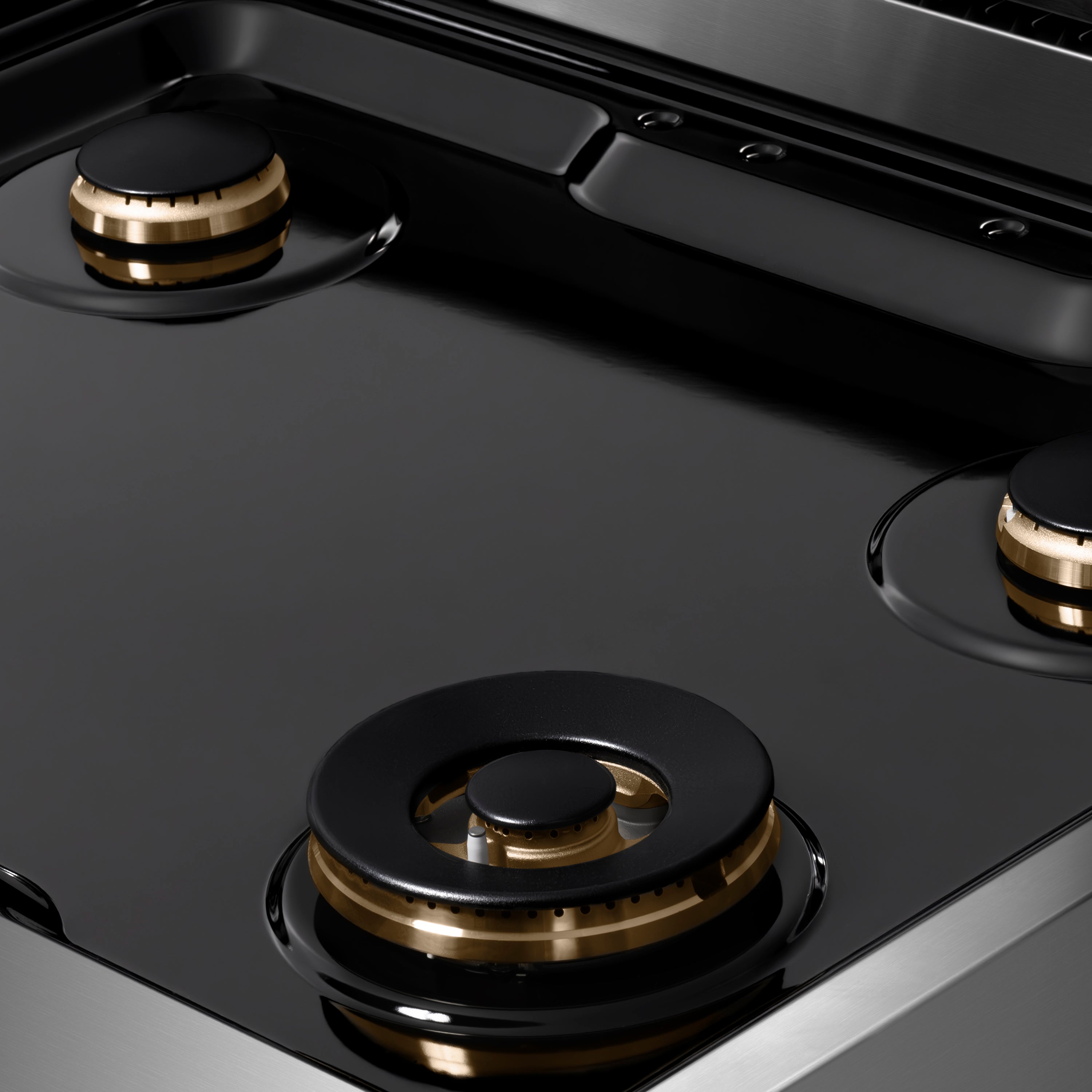 ZLINE 30 in. Autograph Edition Paramount Gas Rangetop with 4 Burners and Porcelain Cooktop in Stainless Steel with Polished Gold Accents (SRTZ-30-G)