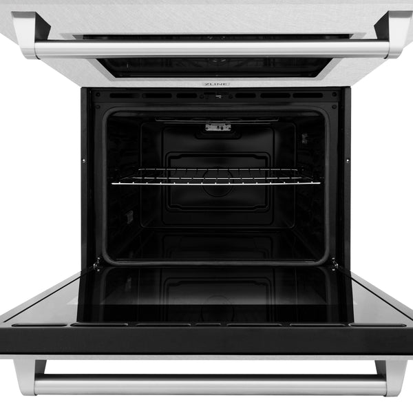 ZLINE 30 in. Professional True Convection Double Wall Oven with Air Fry and Self Clean in DuraSnow® Stainless Steel (WADS-30)