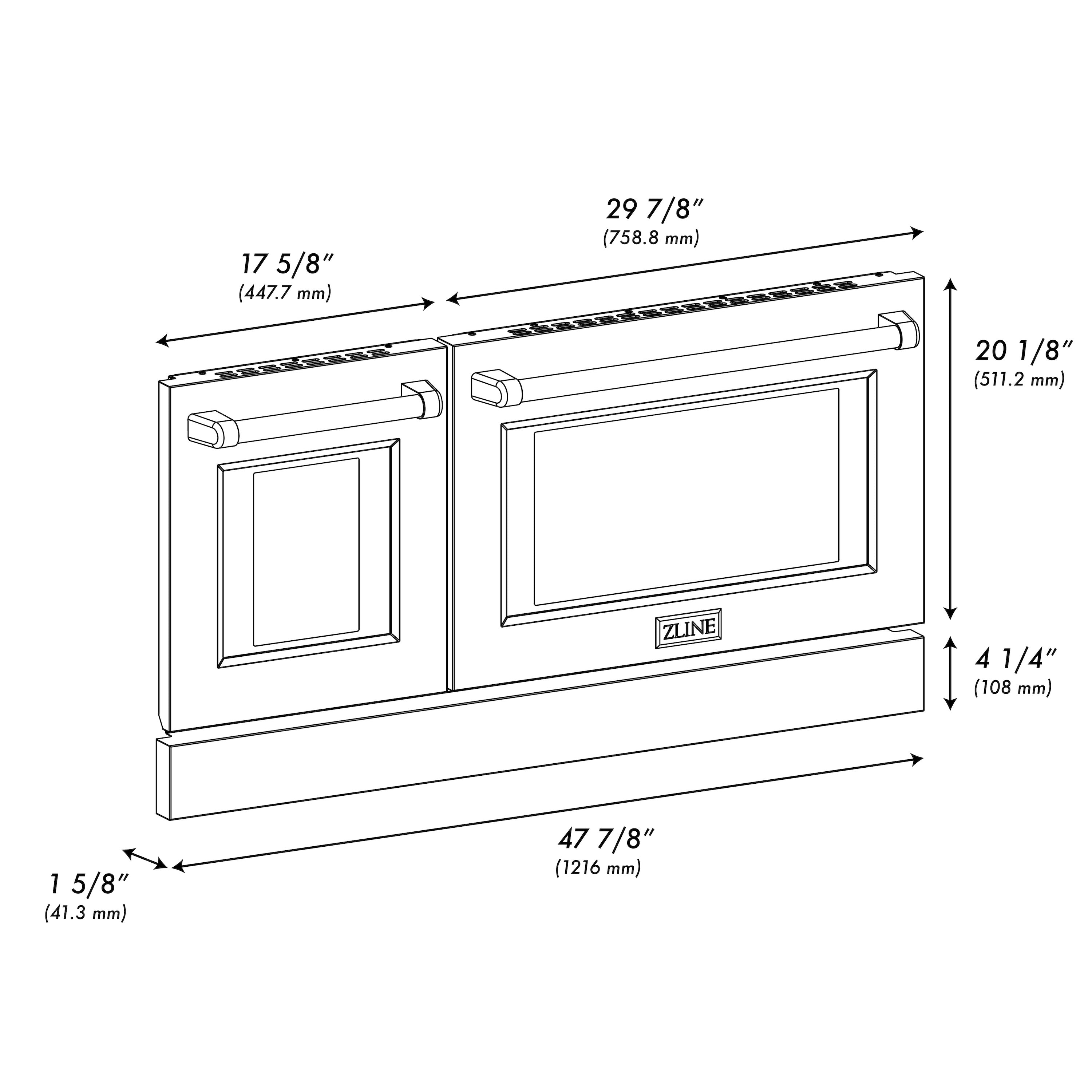 ZLINE 48 in. White Matte Range Doors for SGR Models (SR-DR-WM-48)