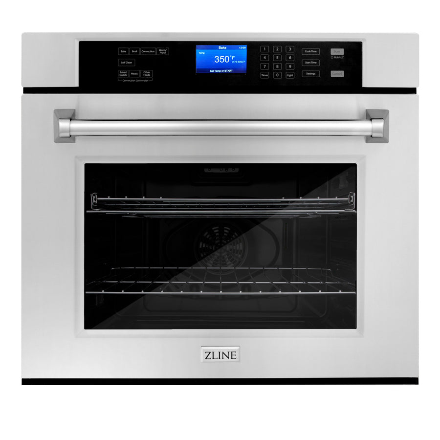 ZLINE Kitchen Package with Refrigeration, 48" Stainless Steel Rangetop, 48" Range Hood, 30" Single Wall Oven and 24" Tall Tub Dishwasher (5KPR-RTRH48-AWSDWV)