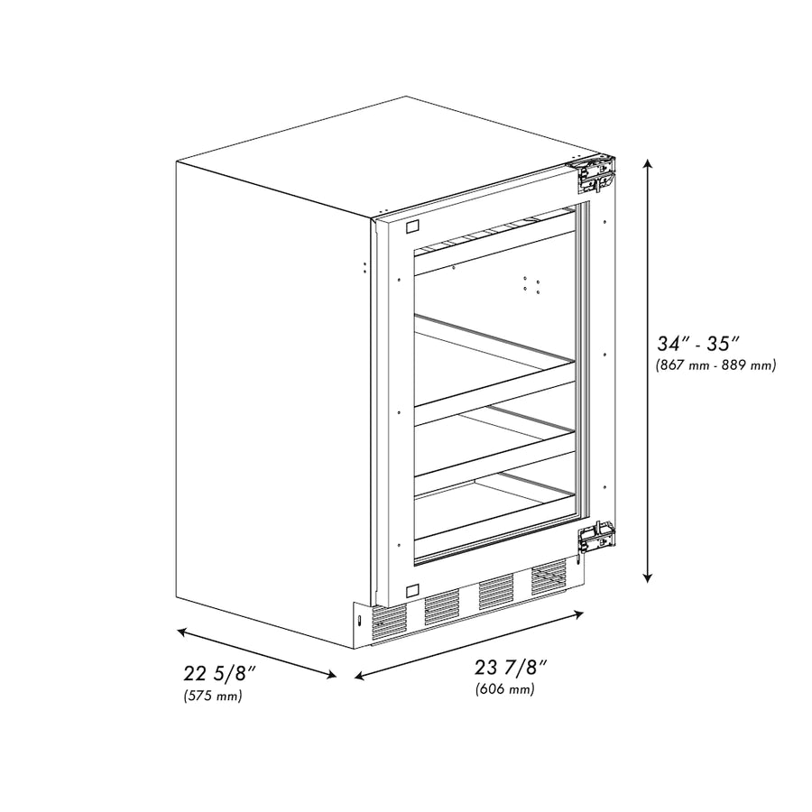 ZLINE 24 Inch Beverage Center with Panel-Ready Door (RBSPO-24)