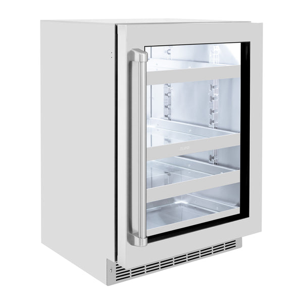 ZLINE 24 Inch Beverage Center with Stainless-Steel Glass Door (RBSO-GS-24)