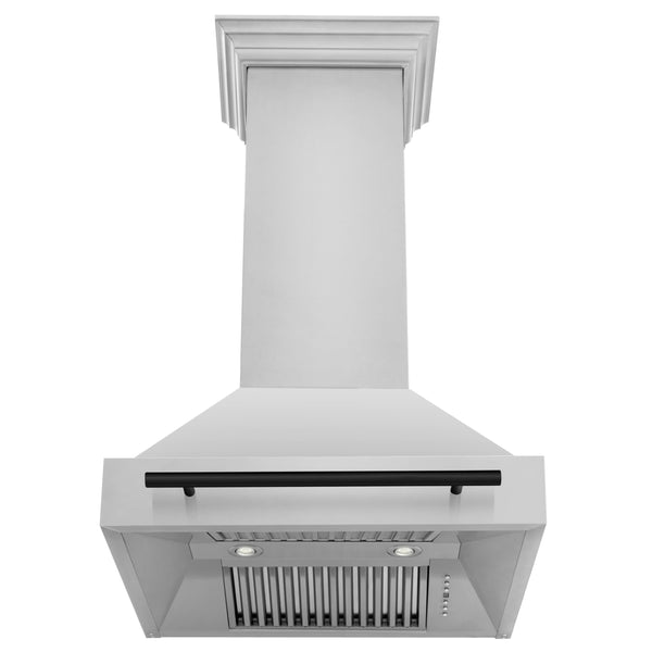 ZLINE 30 in. Autograph Edition Stainless Steel Range Hood with Stainless Steel Shell and Handle (8654STZ-30)