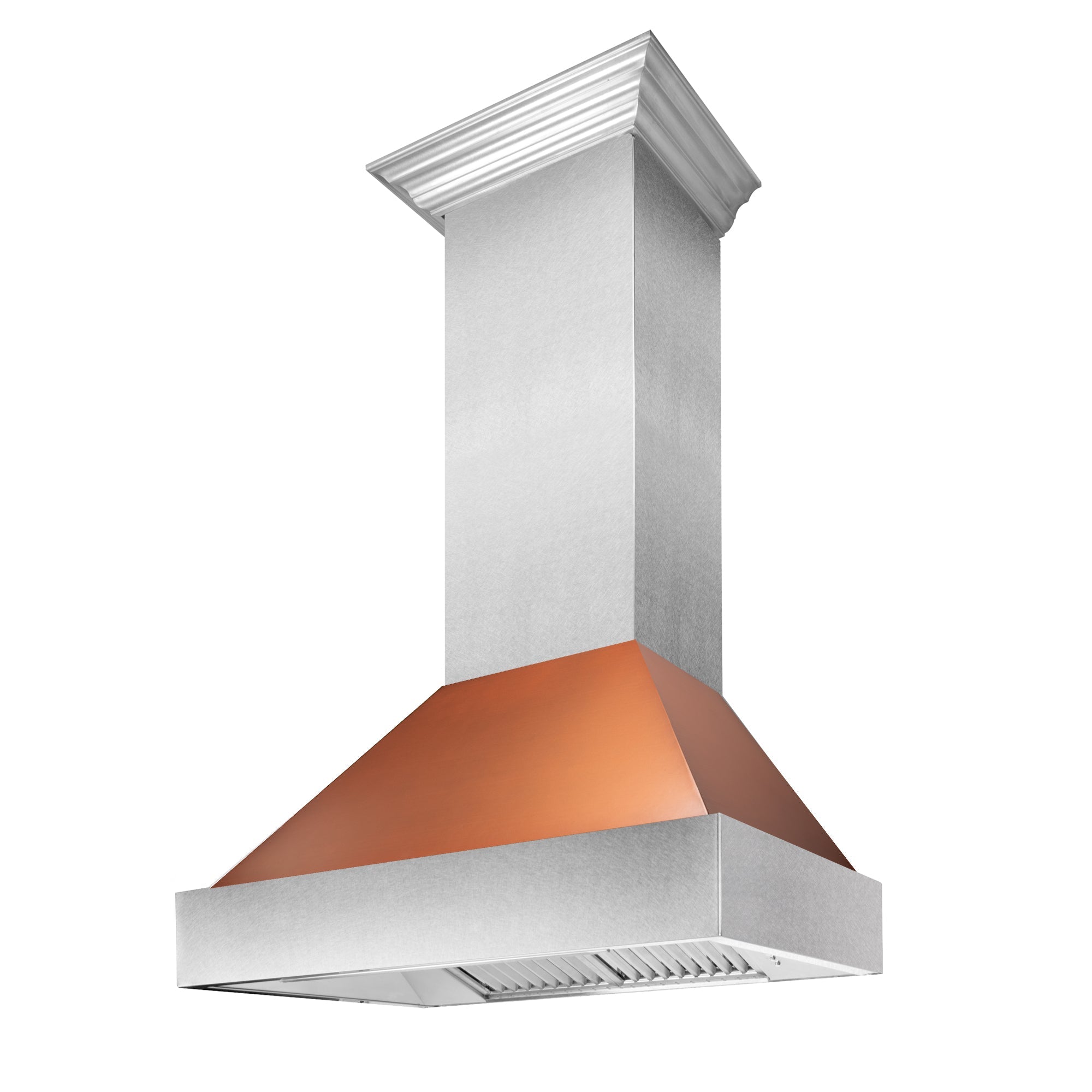 ZLINE Ducted DuraSnow® Stainless Steel Range Hood with Copper Shell (8654C)