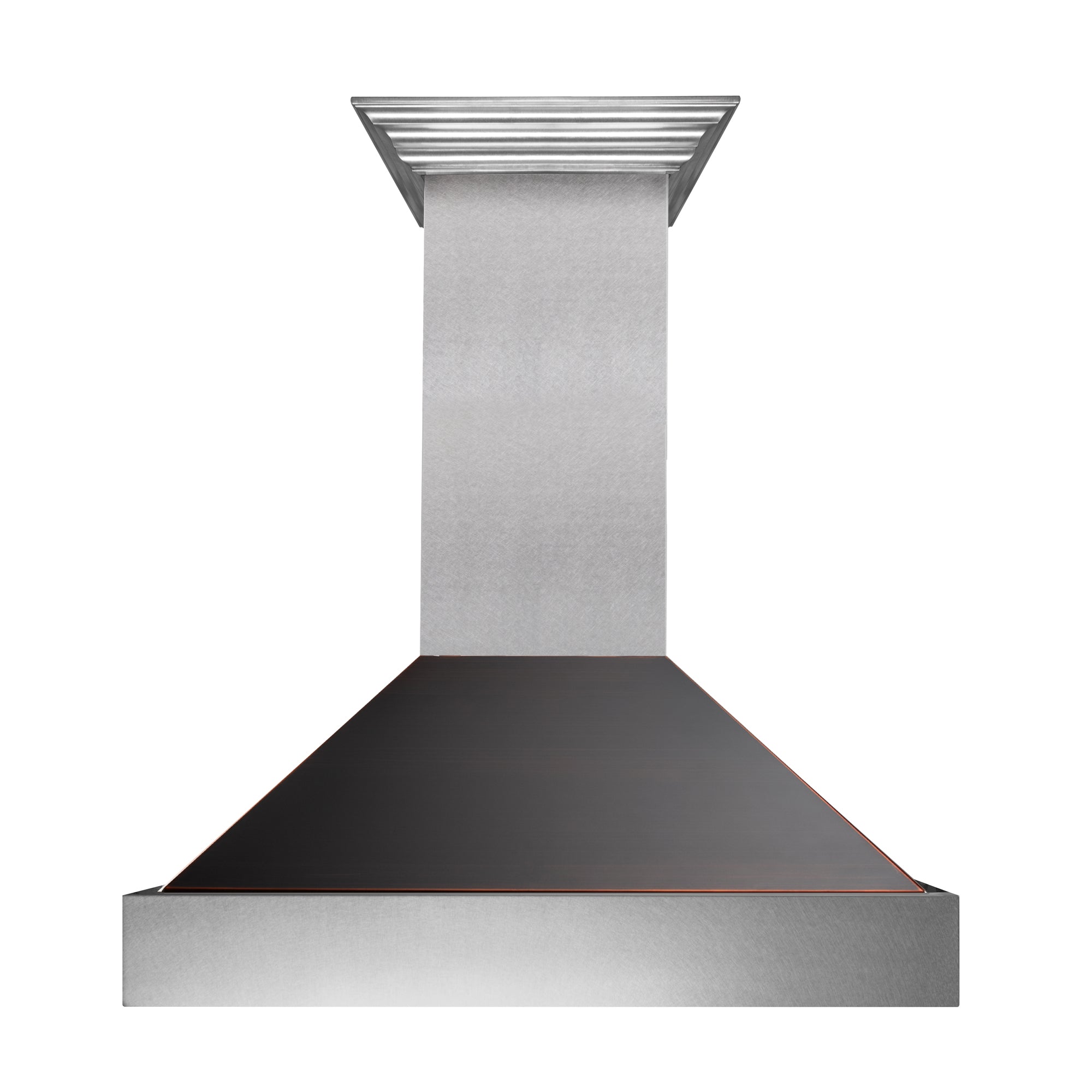 ZLINE Ducted DuraSnow® Stainless Steel Range Hood with Oil Rubbed Bronze Shell (8654ORB)