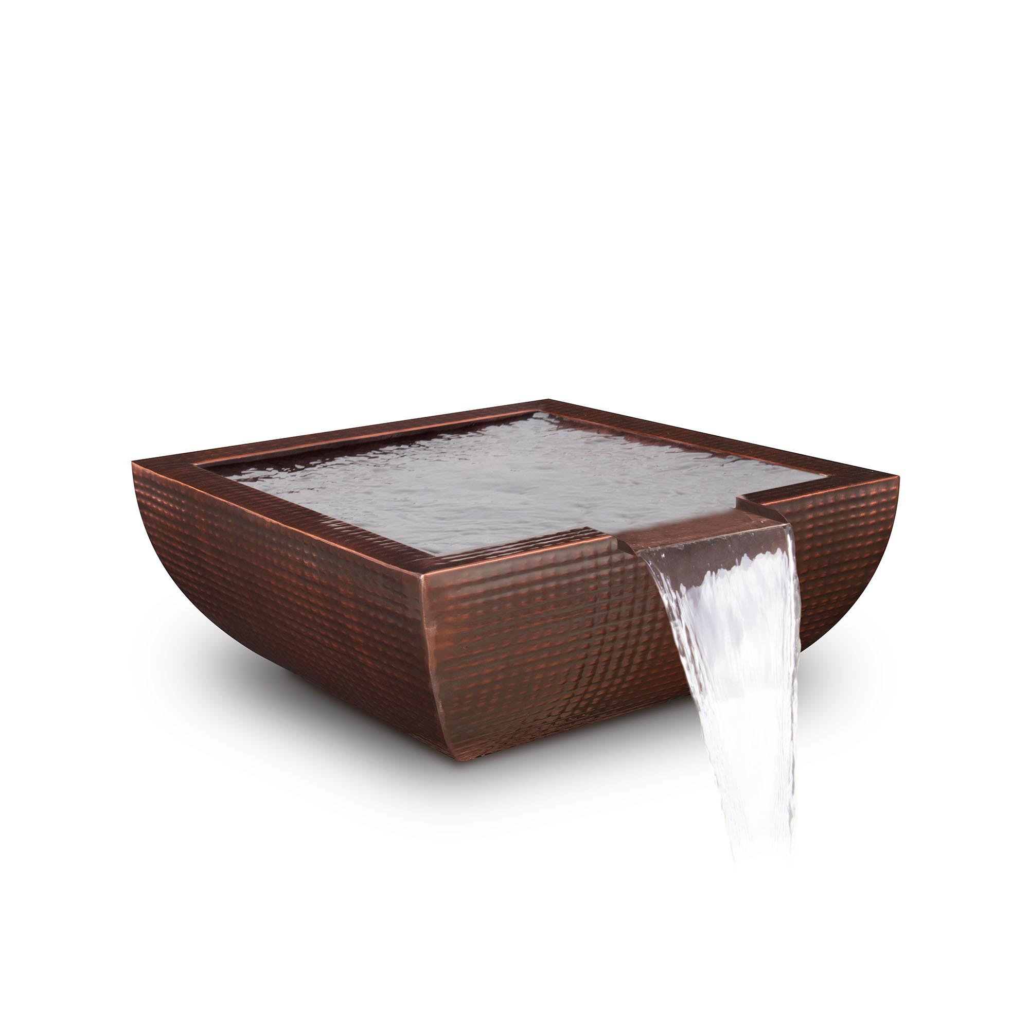 AVALON WATER BOWL – HAMMERED PATINA COPPER & STAINLESS STEEL