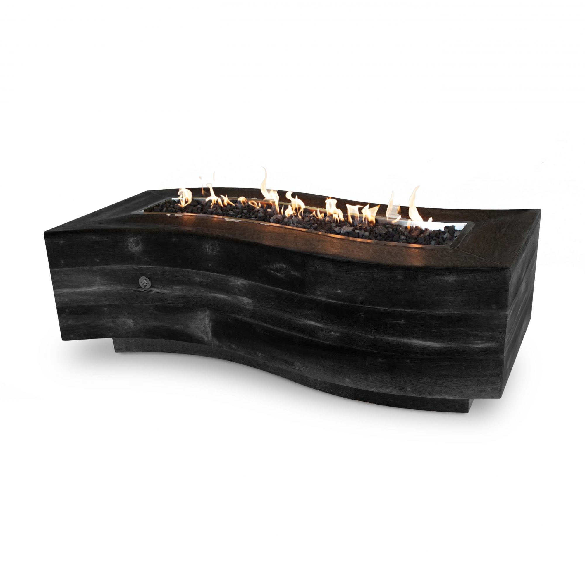 The Outdoor Plus Big Sur Wood Grain Fire Pit