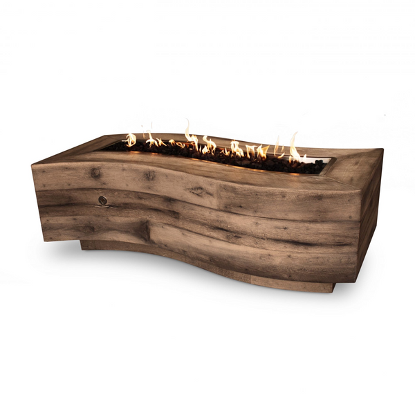 The Outdoor Plus Big Sur Wood Grain Fire Pit