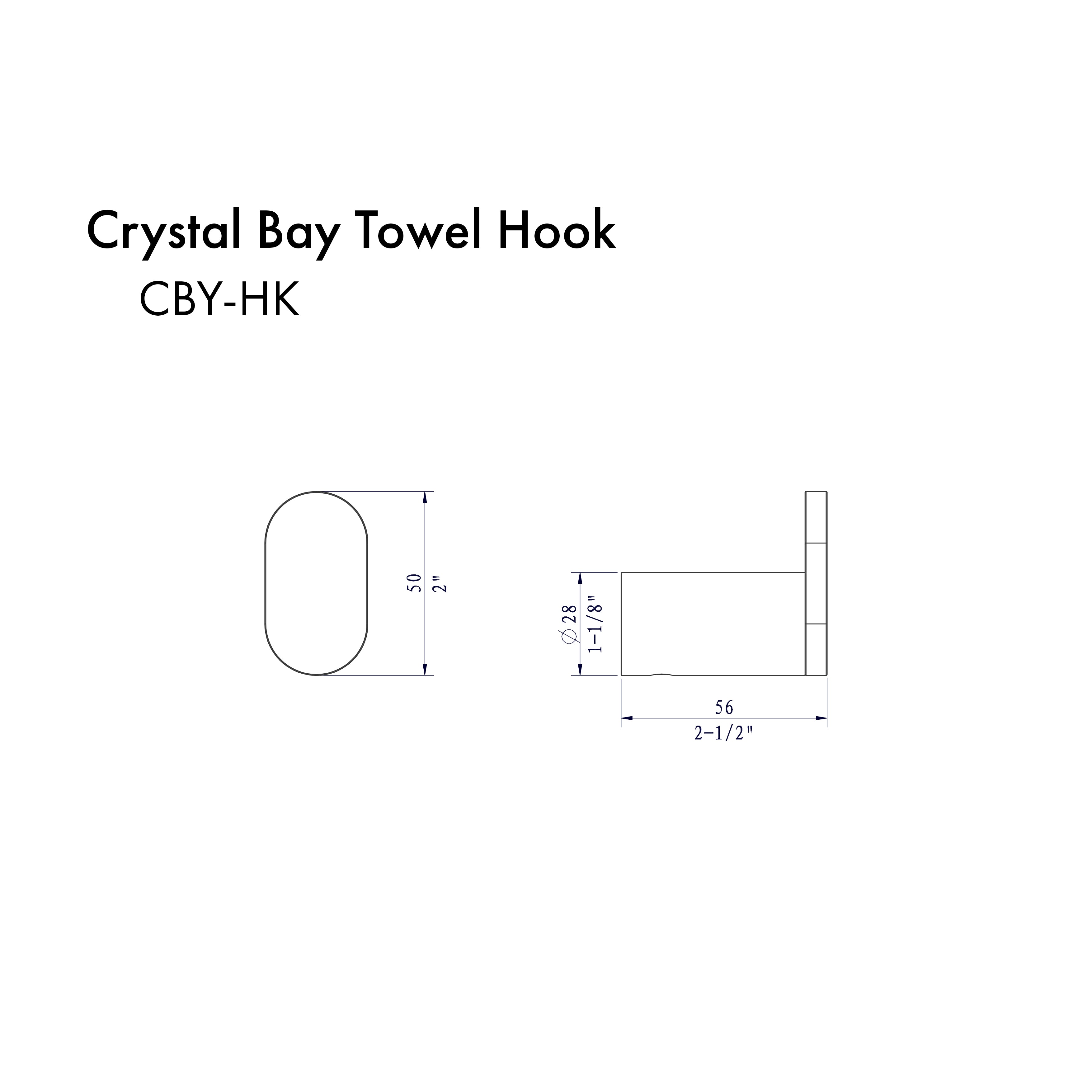 ZLINE Crystal Bay Towel Hook With Color Options