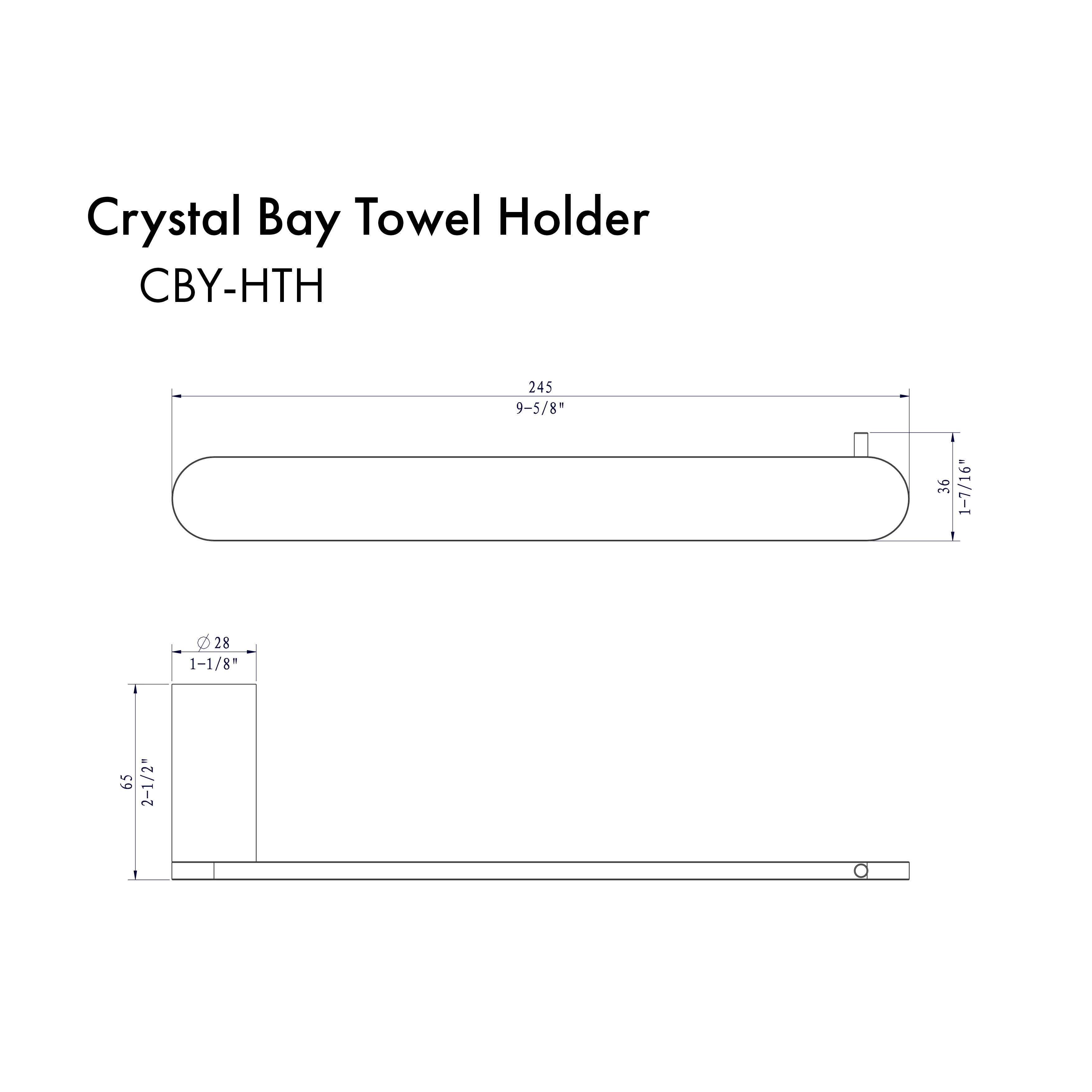 ZLINE Crystal Bay Towel Holder With Color Options