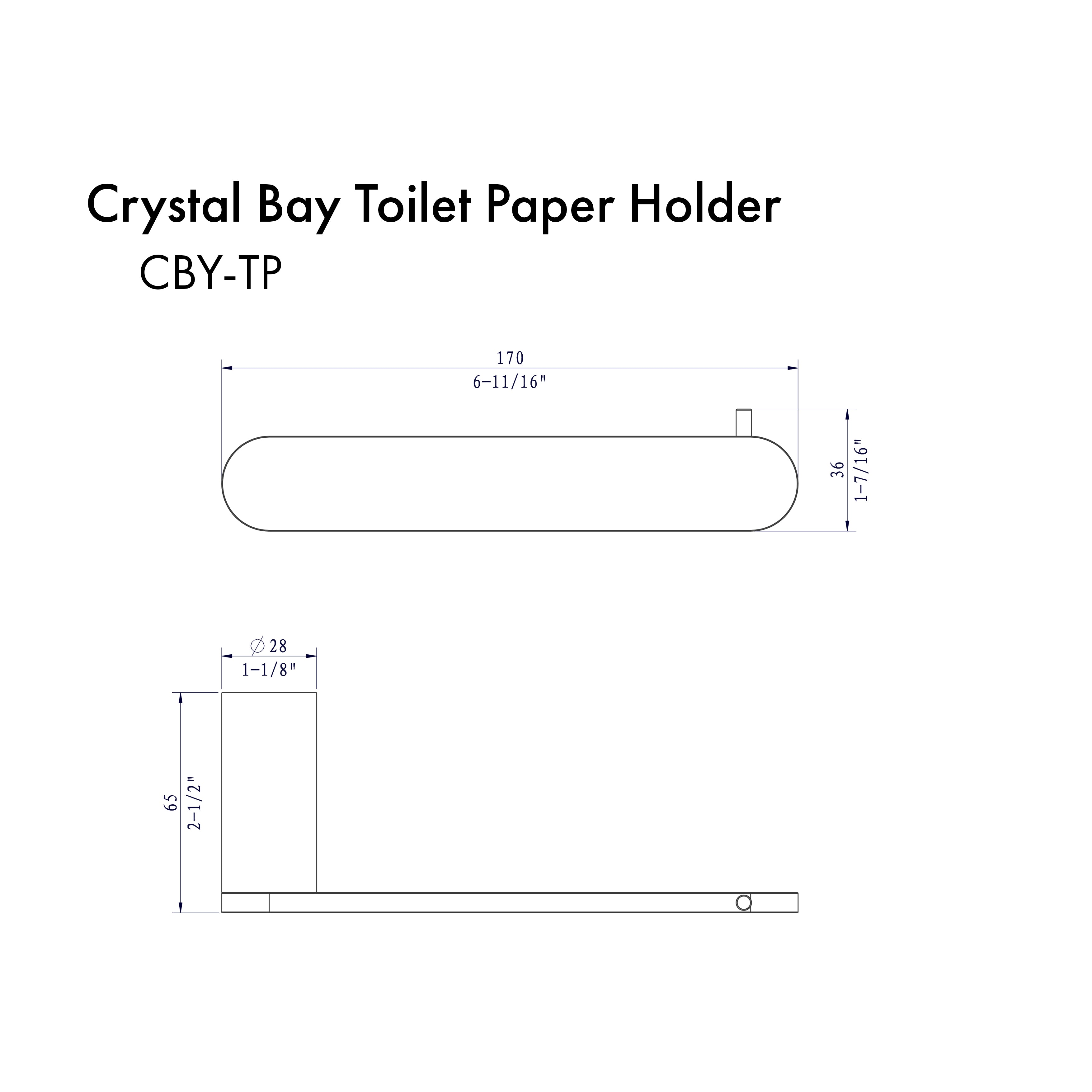 ZLINE Crystal Bay Toilet Paper Holder With Color Options