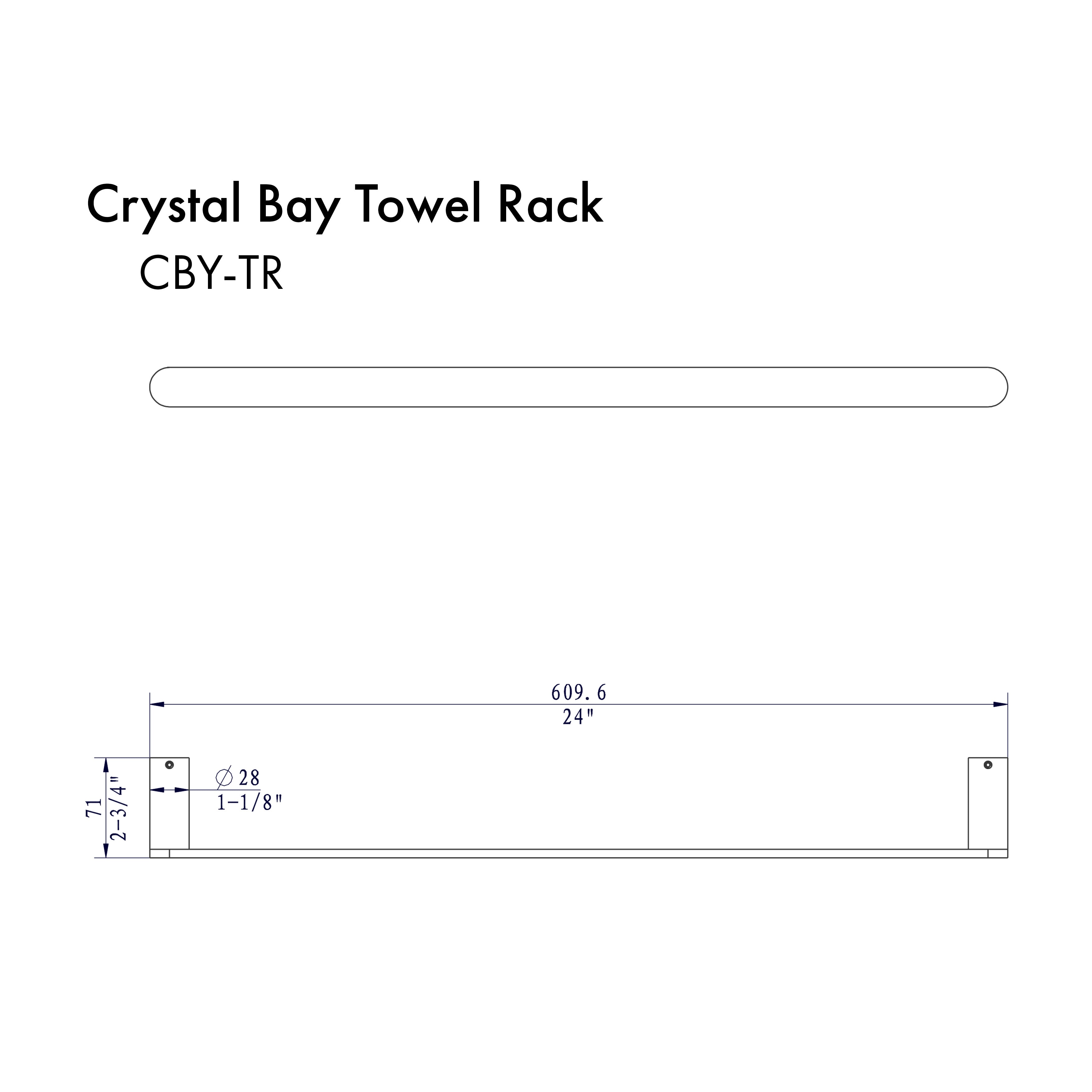 ZLINE Crystal Bay Towel Rail with Color Options