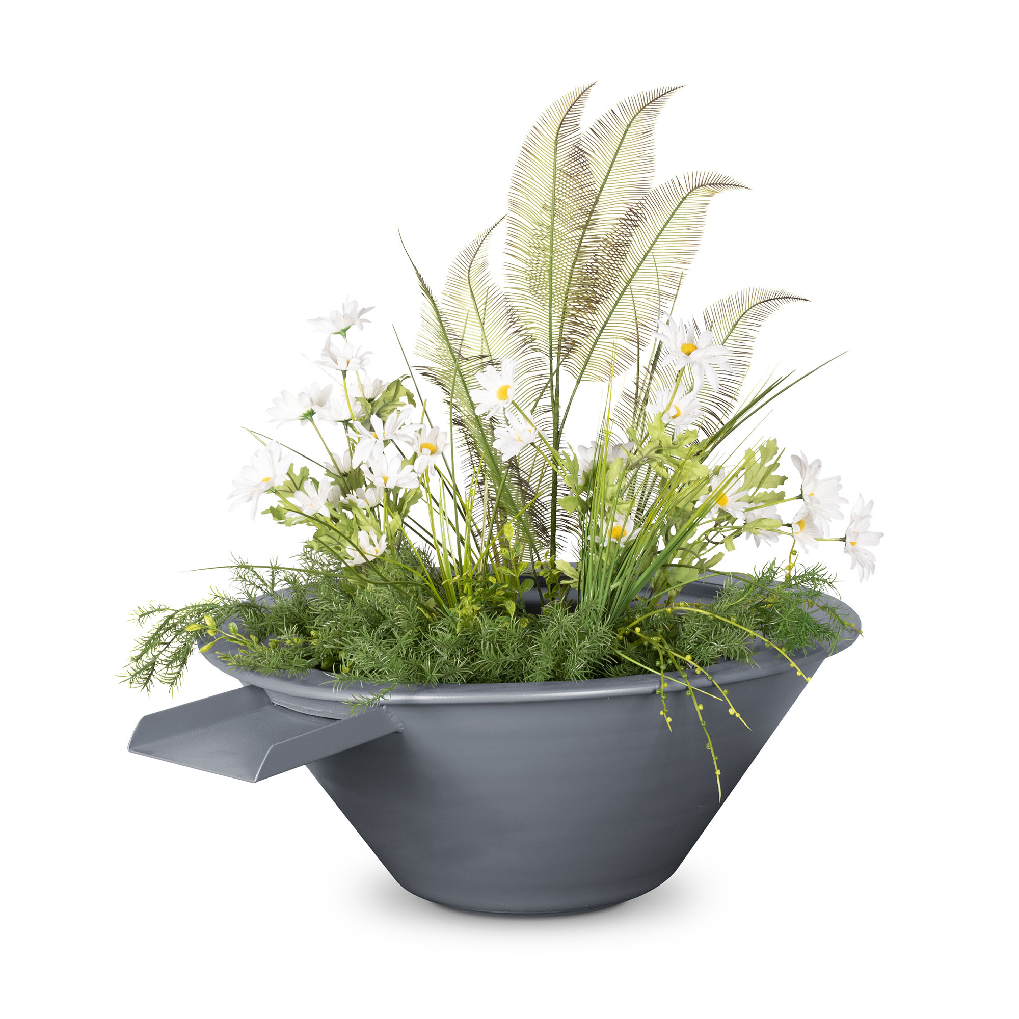 CAZO PLANTER & WATER BOWL – METAL POWDER COAT