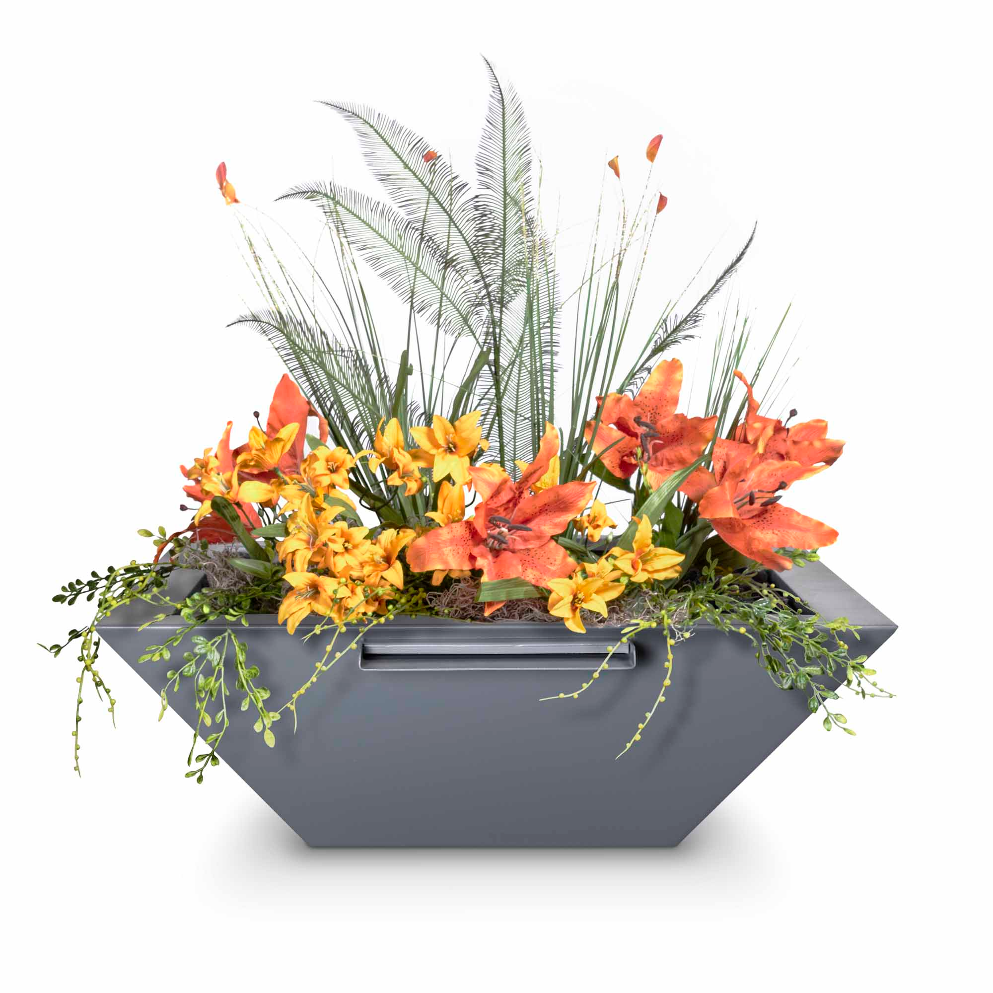 MAYA PLANTER & WATER BOWL – POWDER COATED STEEL