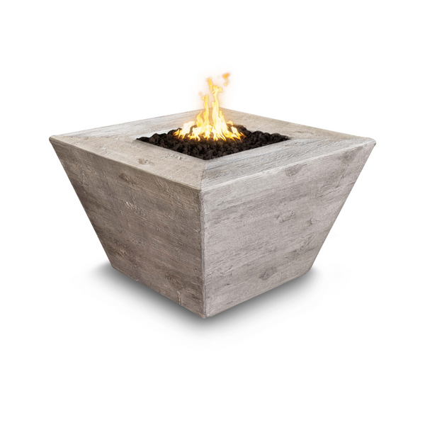 SQUARE PLYMOUTH WOOD GRAIN FIRE PIT