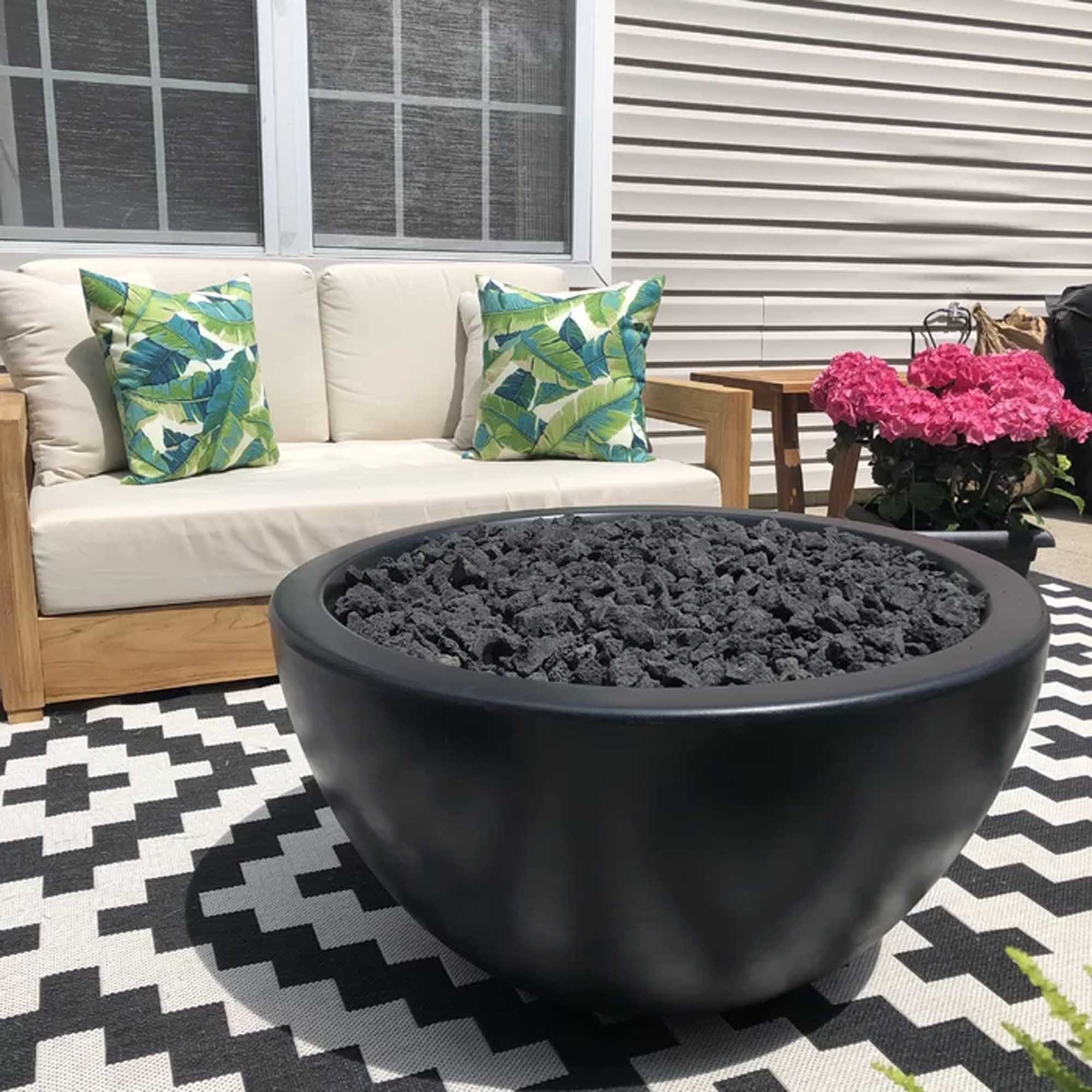 The Outdoor Plus Luna Fire Pit - GFRC Concrete