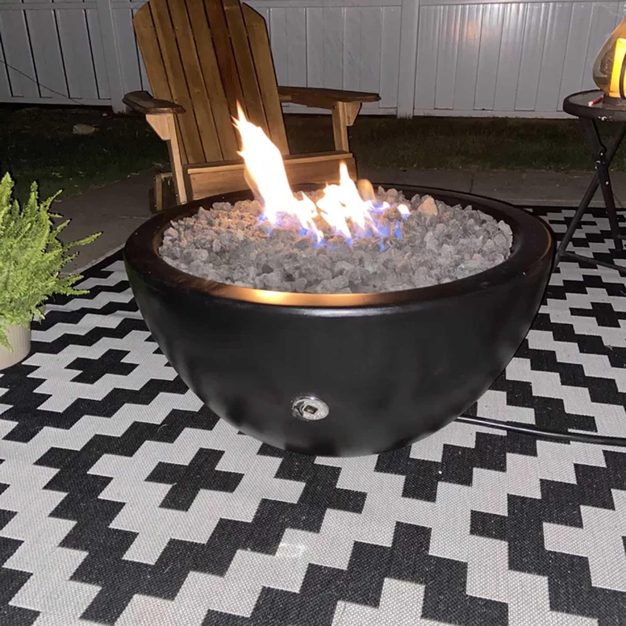 The Outdoor Plus Luna Fire Pit - GFRC Concrete