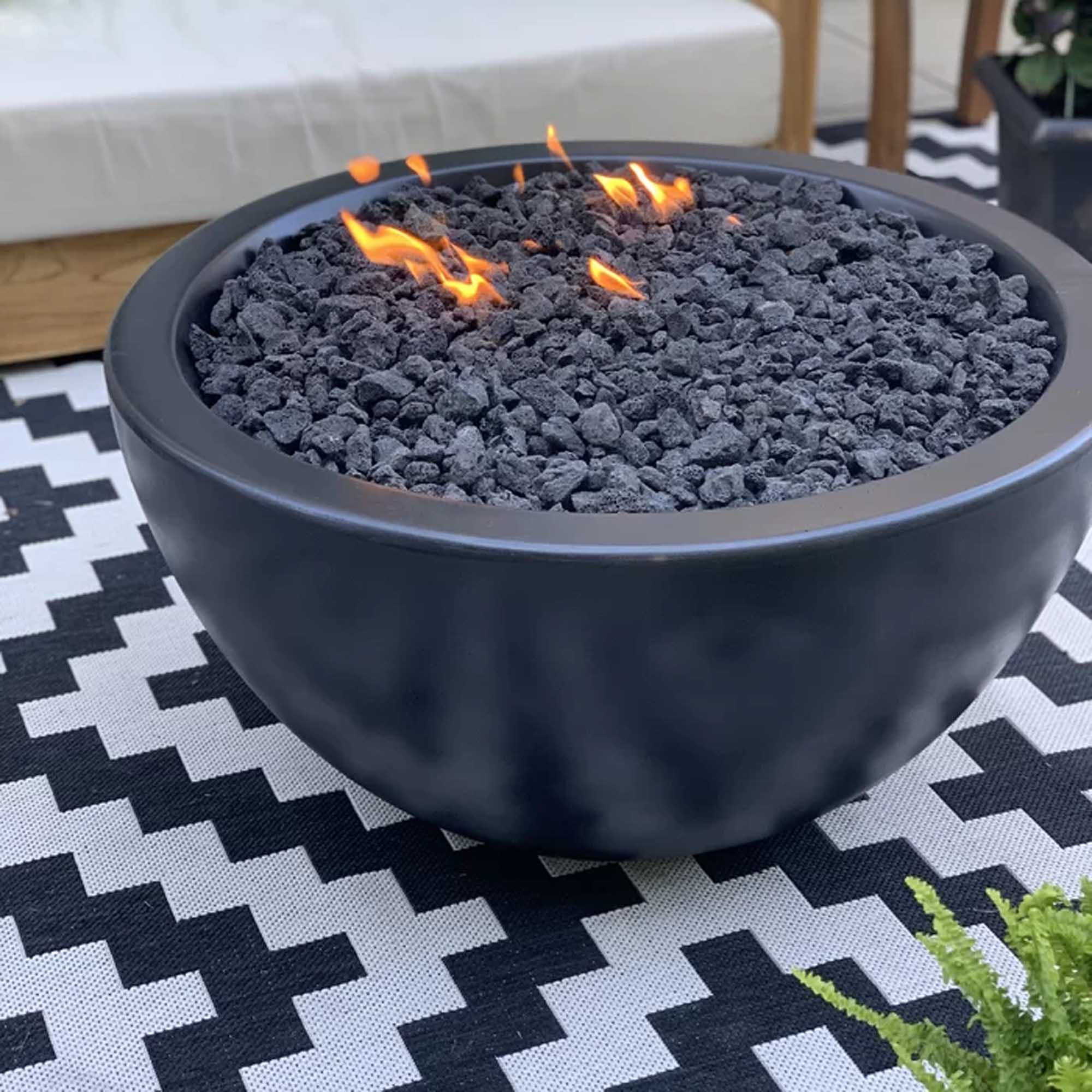 The Outdoor Plus Luna Fire Pit - GFRC Concrete