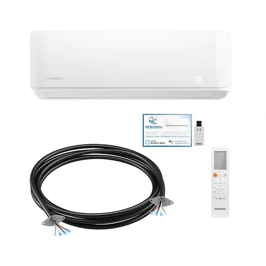 MRCOOL DIY 18,000 BTU Mini Split 2 Zone Ductless Air Conditioner & Heat Pump - 2 Rooms 750 SQ. FT - 4th Gen - WALL MOUNTED - 9k+9k