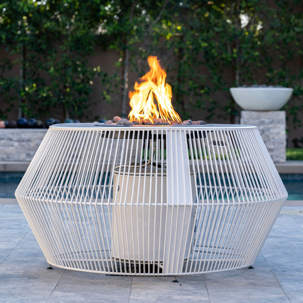 The Outdoor Plus Cesto Fire Pit - Black & White Collection