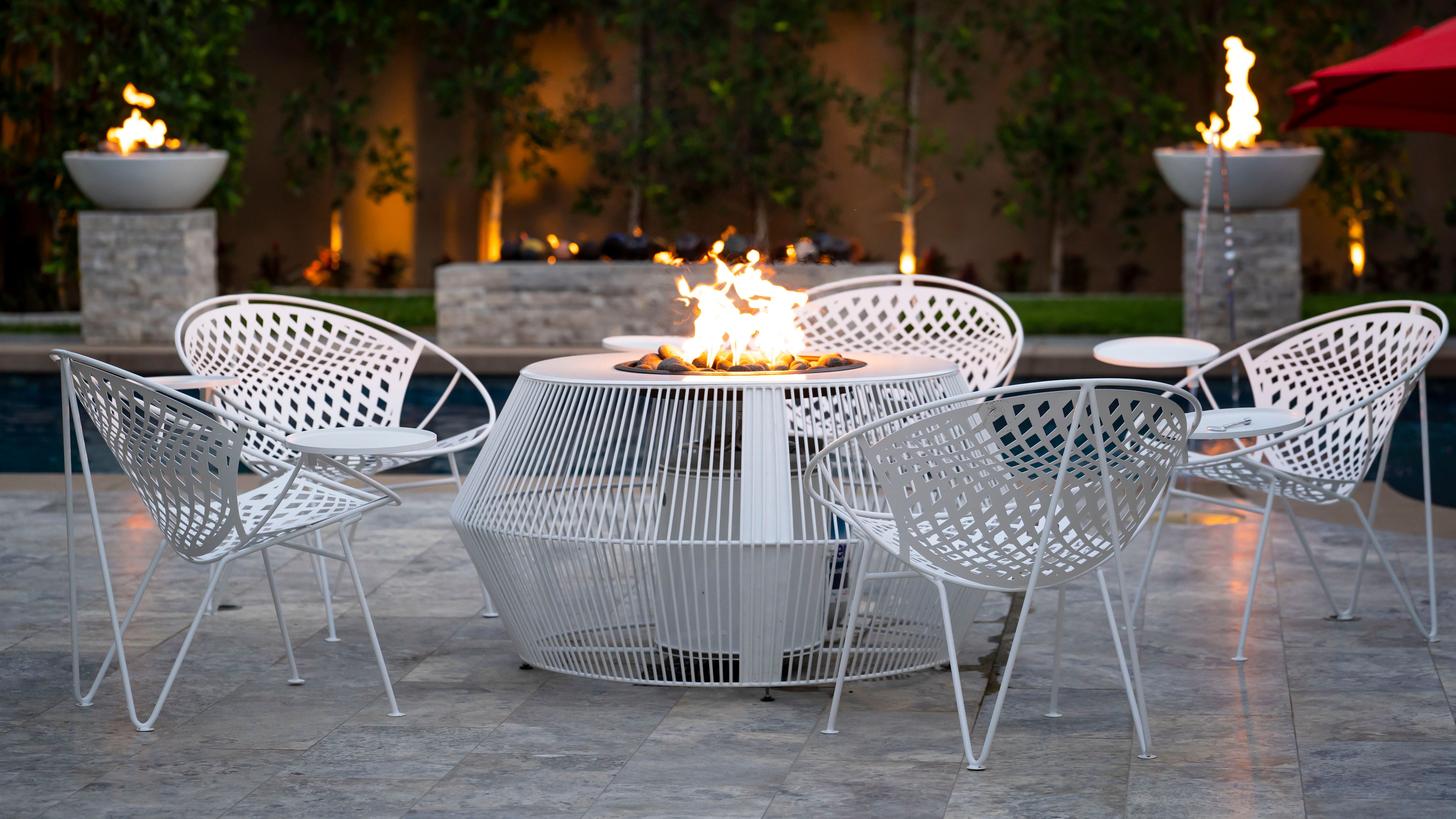 The Outdoor Plus Cesto Fire Pit - Black & White Collection