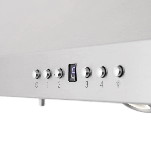 ZLINE Island Mount Range Hood in Stainless Steel with Built-in CrownSound® Bluetooth Speakers (GL1iCRN-BT)