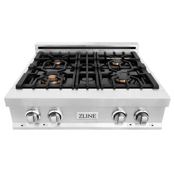 ZLINE 30" Porcelain Gas Stovetop with 4 Gas Burners (RT30)