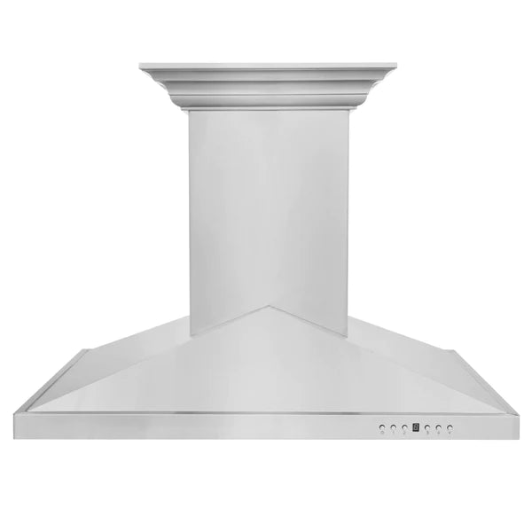 ZLINE Island Mount Range Hood in Stainless Steel with Built-in CrownSound® Bluetooth Speakers (GL1iCRN-BT)