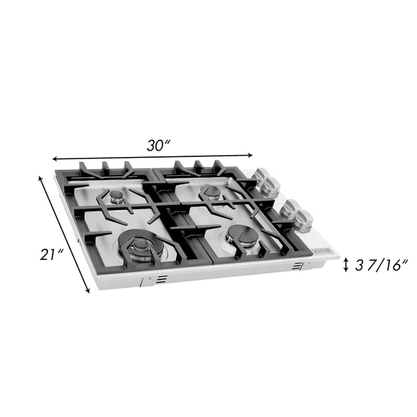 ZLINE 30" Dropin Gas Stovetop with 4 Gas Burners (RC30)