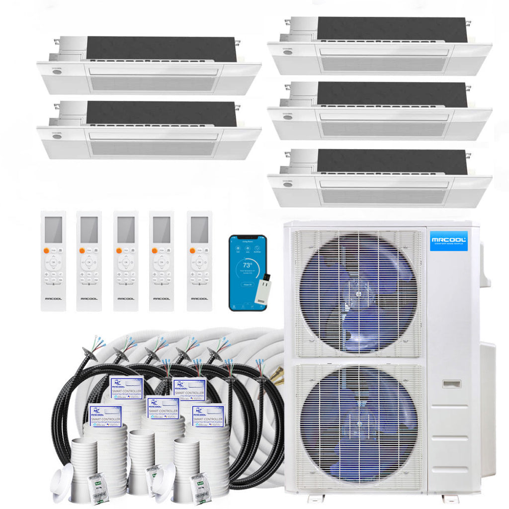 MRCOOL DIY 45,000 BTU Mini Split 5 Zone Ductless Air Conditioner & Heat Pump - 5 Rooms 1875 SQ. FT - 4th Gen - CEILING CASSETTE - 9k+9k+9k+9k+9k