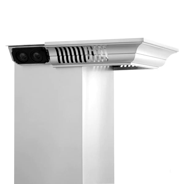 ZLINE Wall Mount Range Hood in Stainless Steel with Built-in CrownSound® Bluetooth Speakers (KF1CRN-BT)