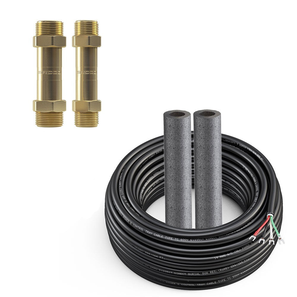 MrCool DIY 1/4 in. + 1/2 in. Couplers for 9K, 12K & 18K Line Set w/75ft MC-5 DIYPRO Cable(DIYCOUPLER-1412K75C)