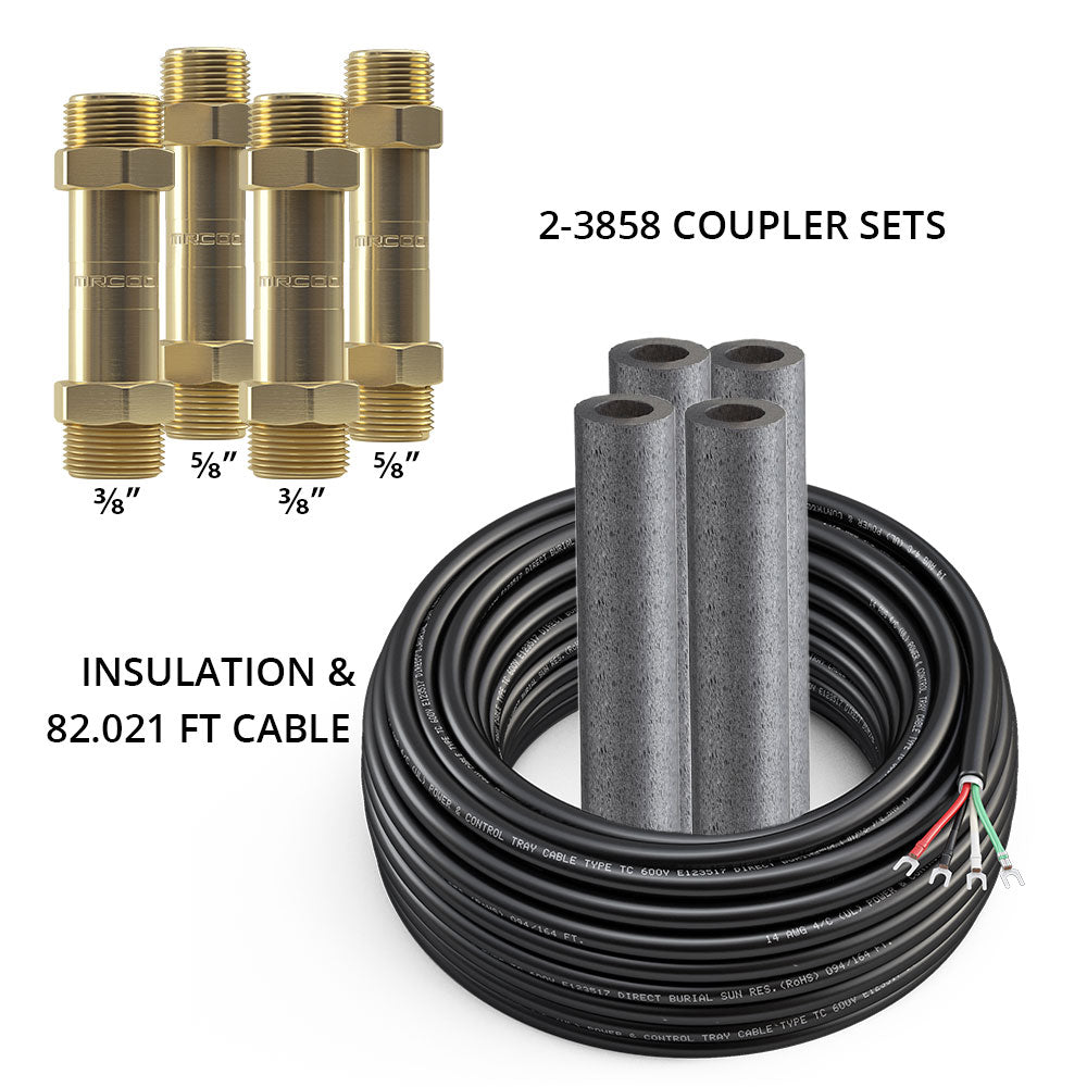 MrCool DIY 3/8 in. + 5/8 in. Couplers for 24K & 36K Line Set w/Communication Wire